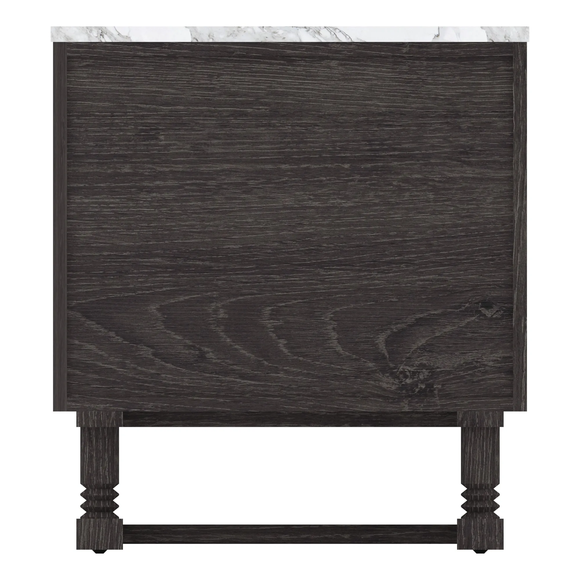 Complice Nightstand Black With Top Marble