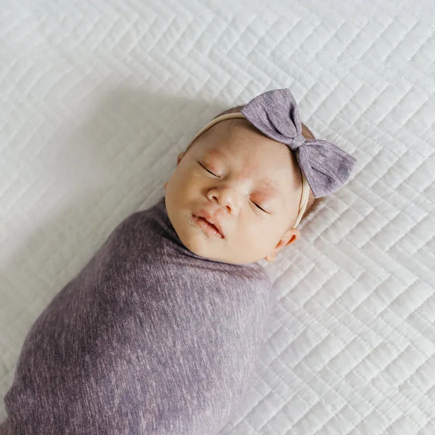 Copper Pearl Knit Swaddle Blanket - Violet