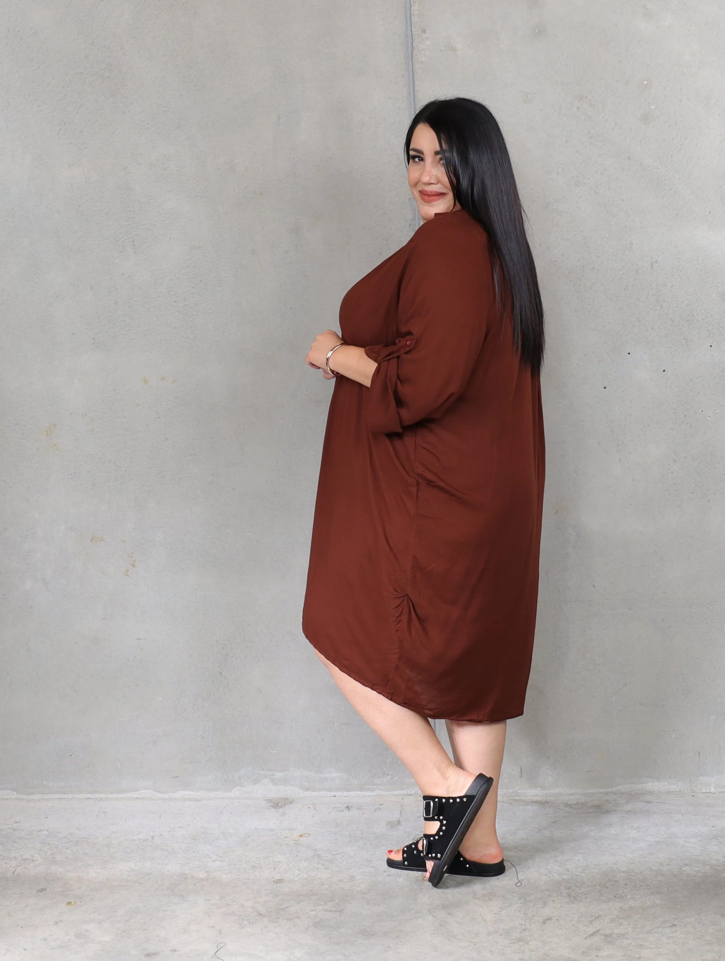 Corfu Shirt Dress - Cocoa