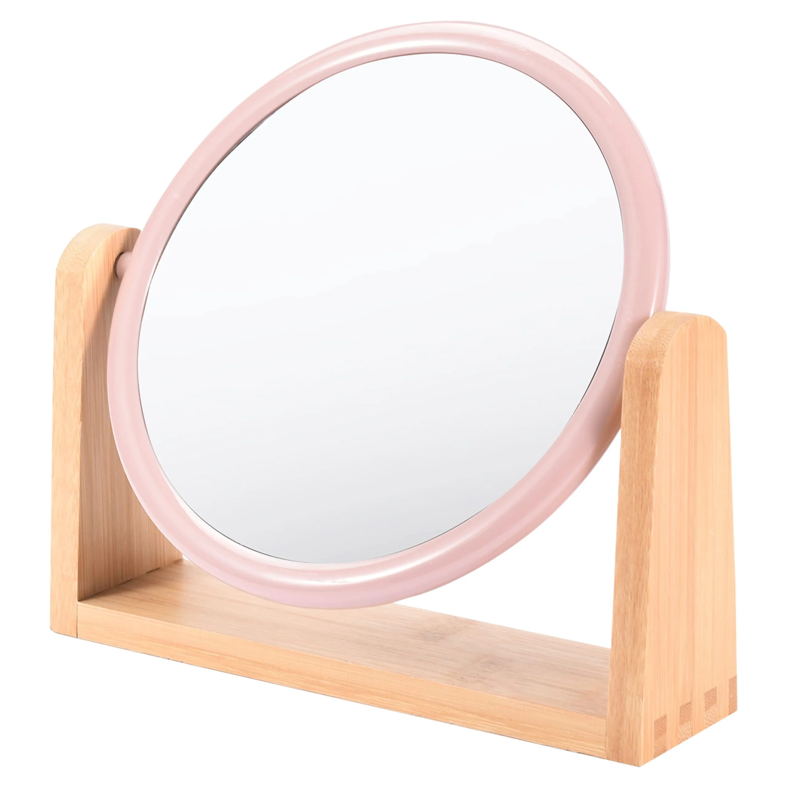 Cosmetic Mirror With Stand - Small 360 Desk Table Mirror - Standing