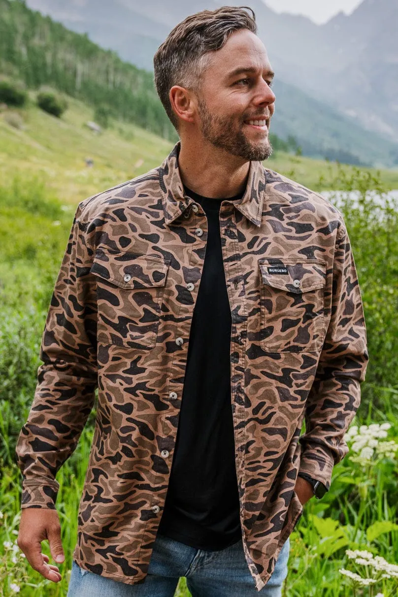 Cotton Twill Button Up - LS - Gauge Camo