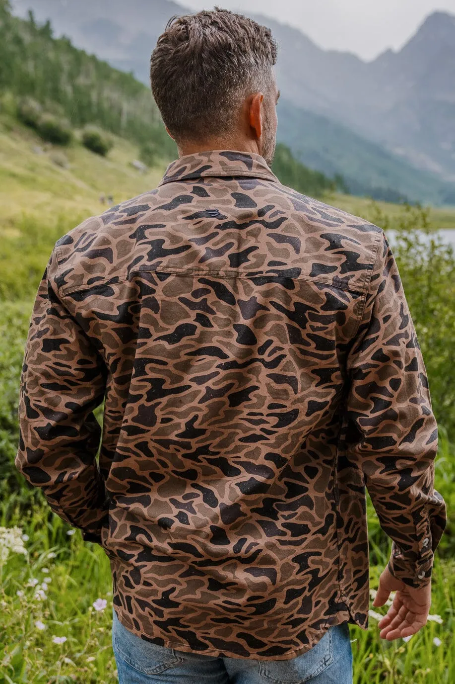 Cotton Twill Button Up - LS - Gauge Camo