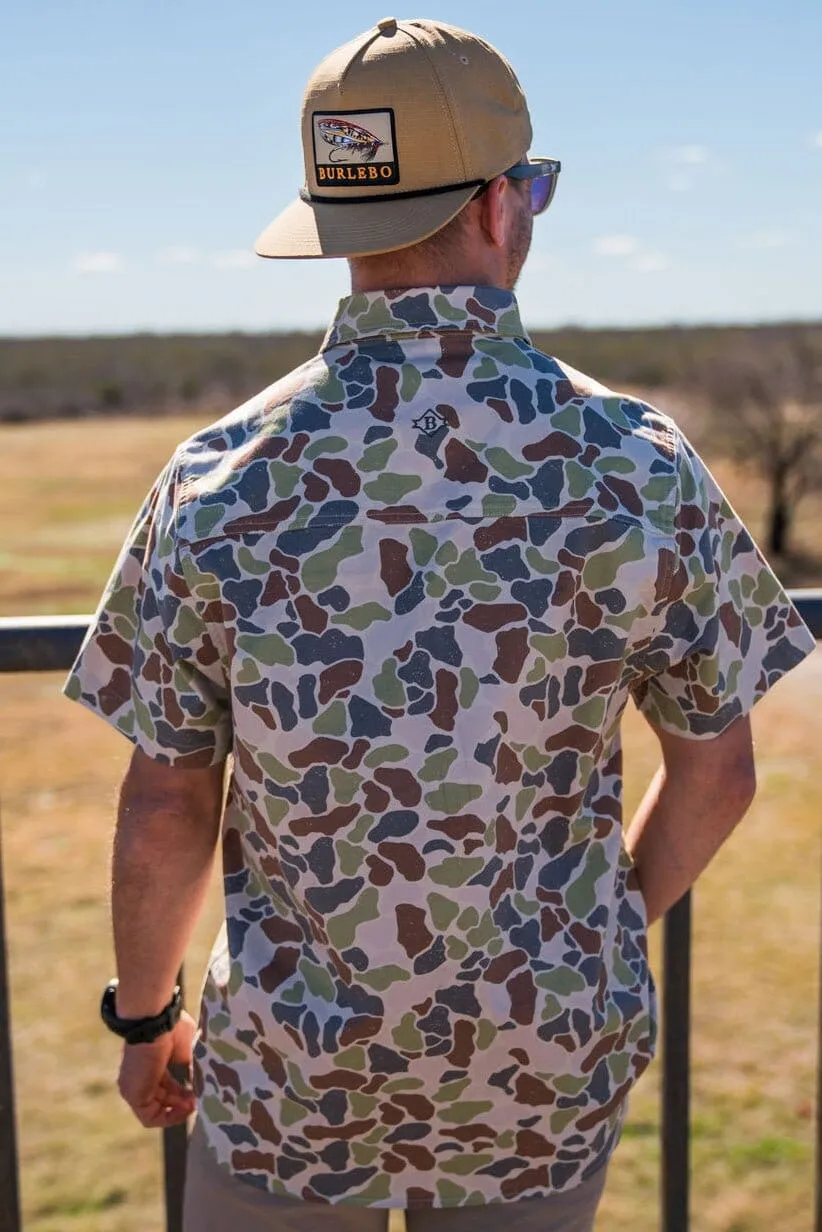 Cotton Twill Button Up - SS - Driftwood Camo