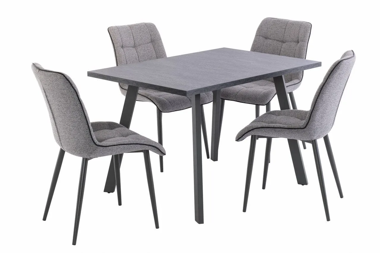 DAYTONA 1.2m DINING TABLE - DARK GREY