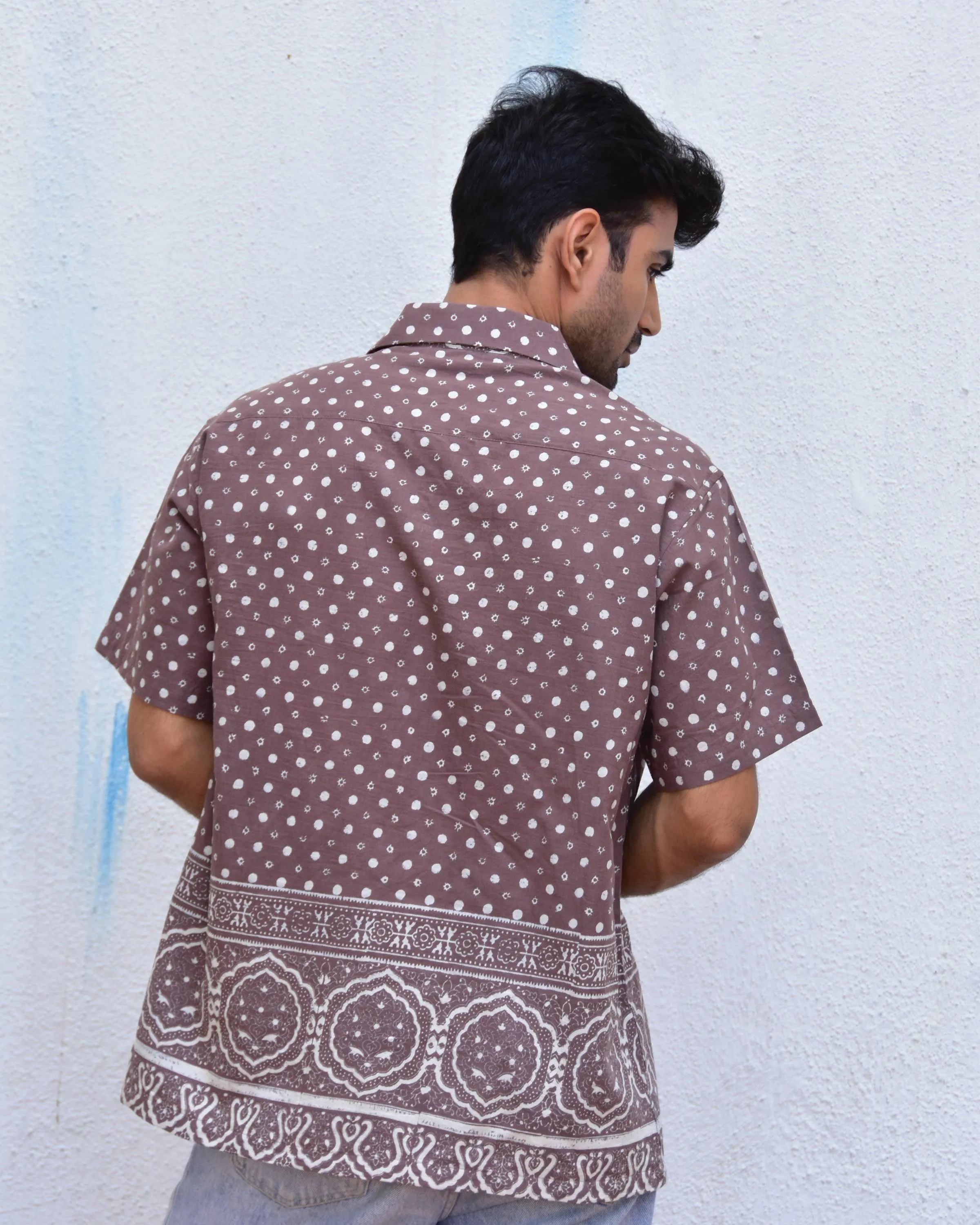 Desert Dreamscape Handblockprinted Pure Cotton Shirt