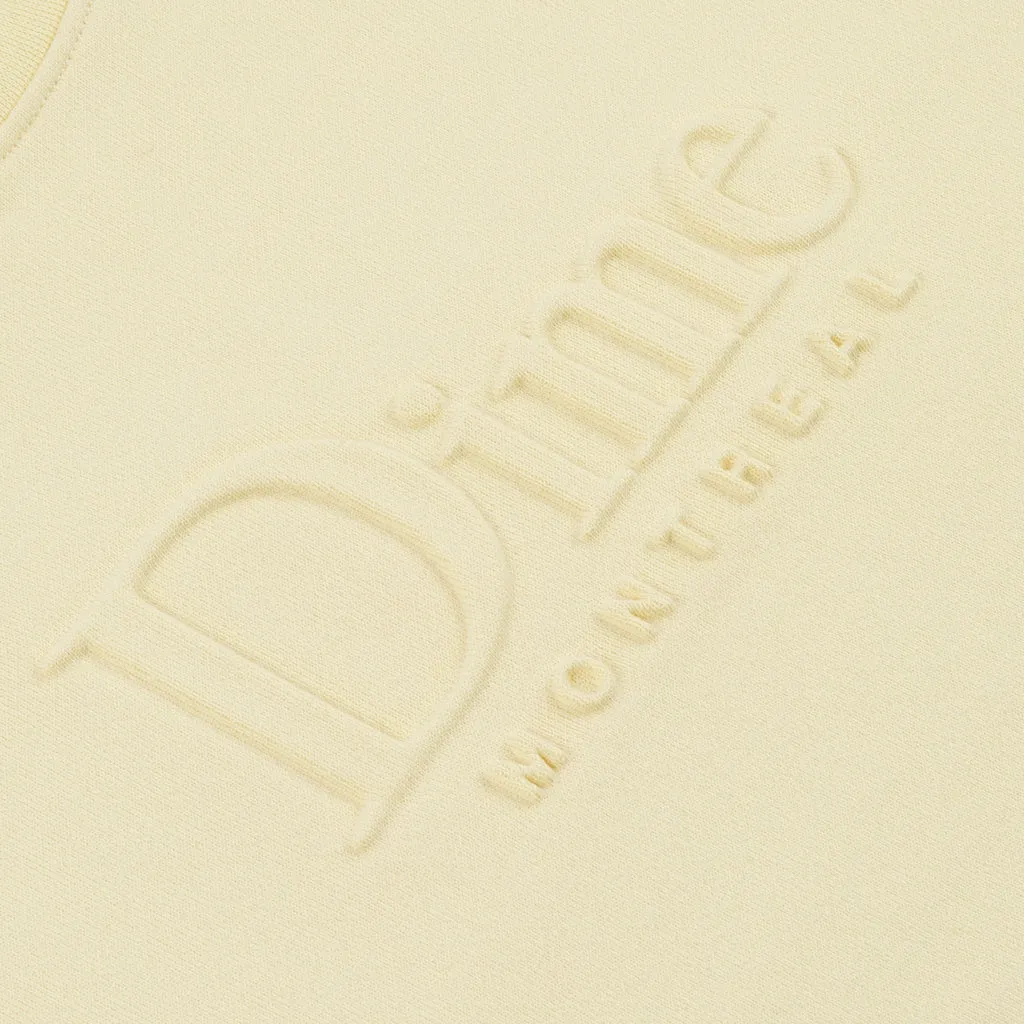 DIME CLASSIC EMBOSSED CREWNECK - CREAM