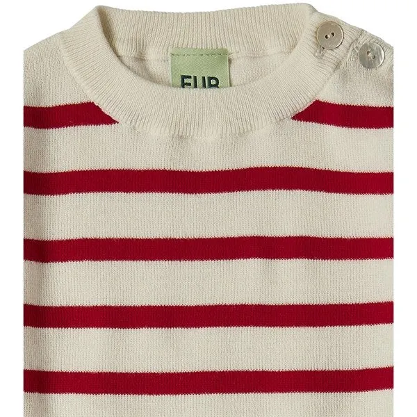 FUB Ecru/Crimson Red Baby Blouse