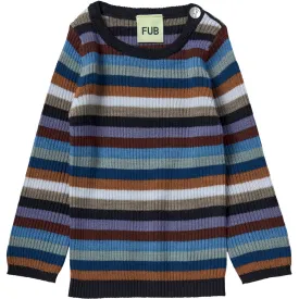 FUB Multi Stripe Baby Rib Tee L/S