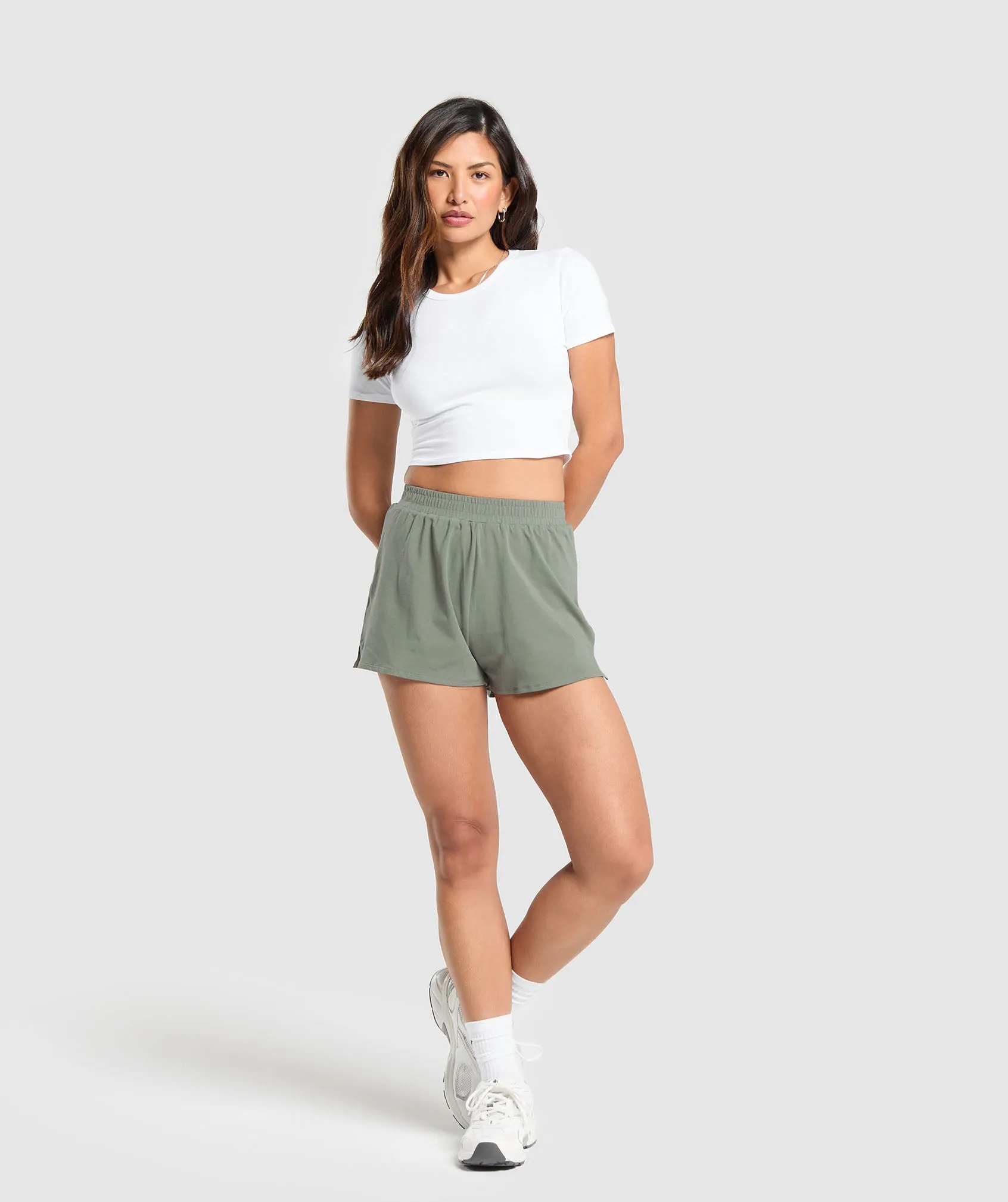 Gymshark Cotton Crop Top - White