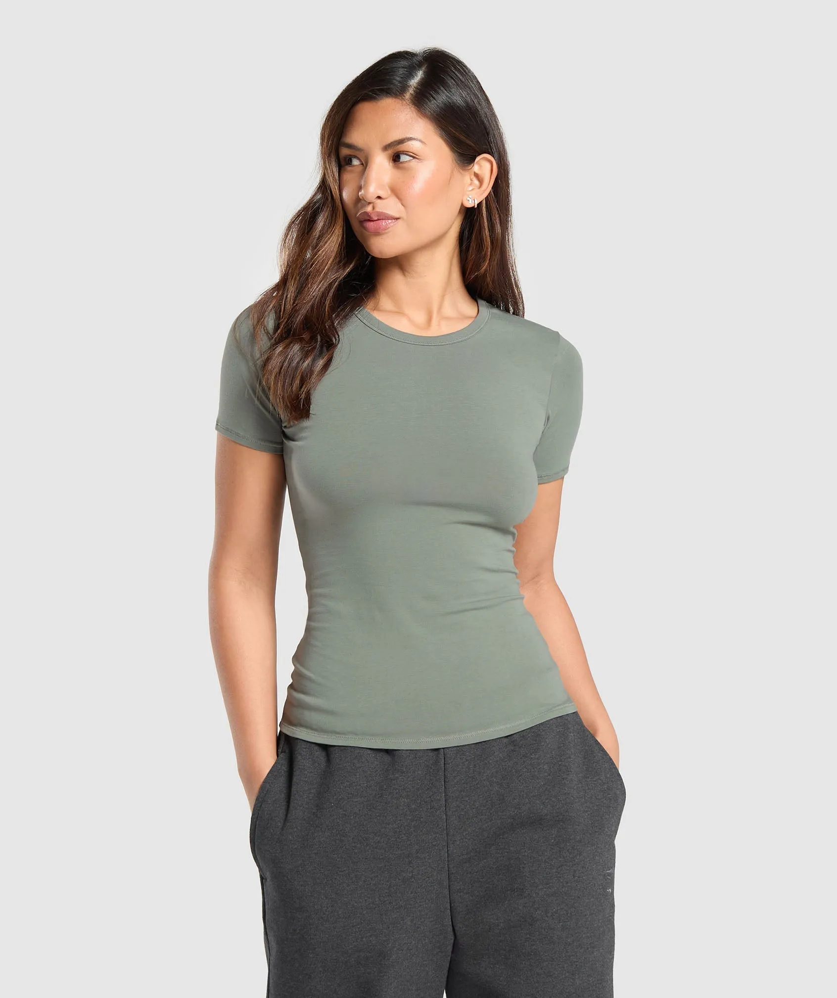 Gymshark Cotton T-Shirt - Unit Green