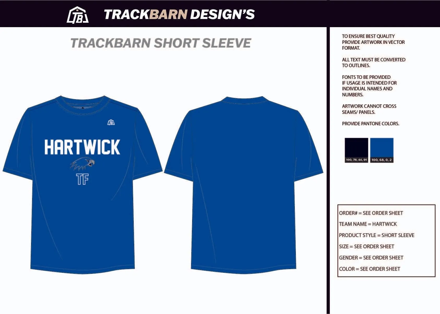 Hartwick-- Womens Stretch Light Training Tee