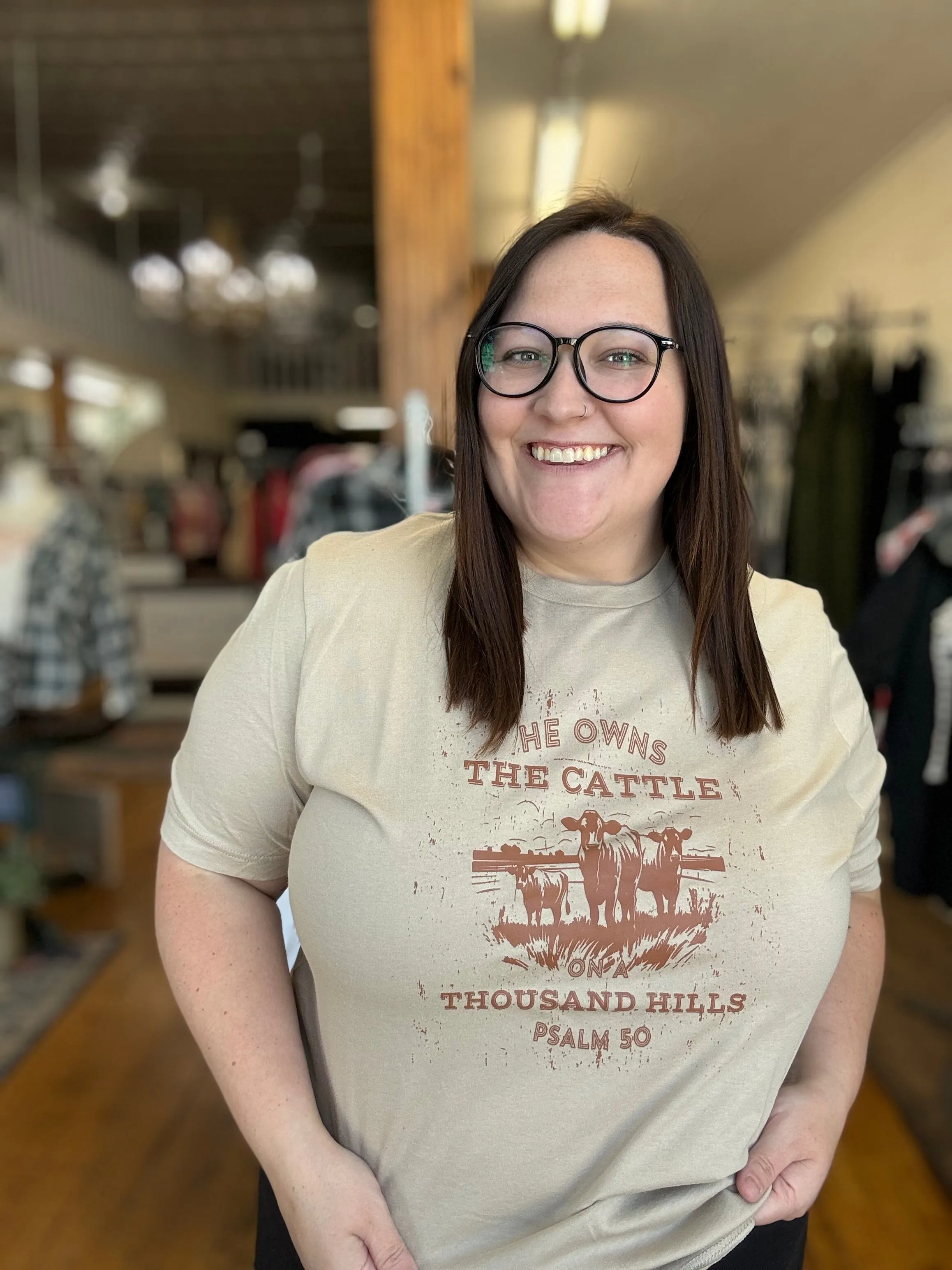 He Owns the Cattle on a Thousand Hill Graphic Tee