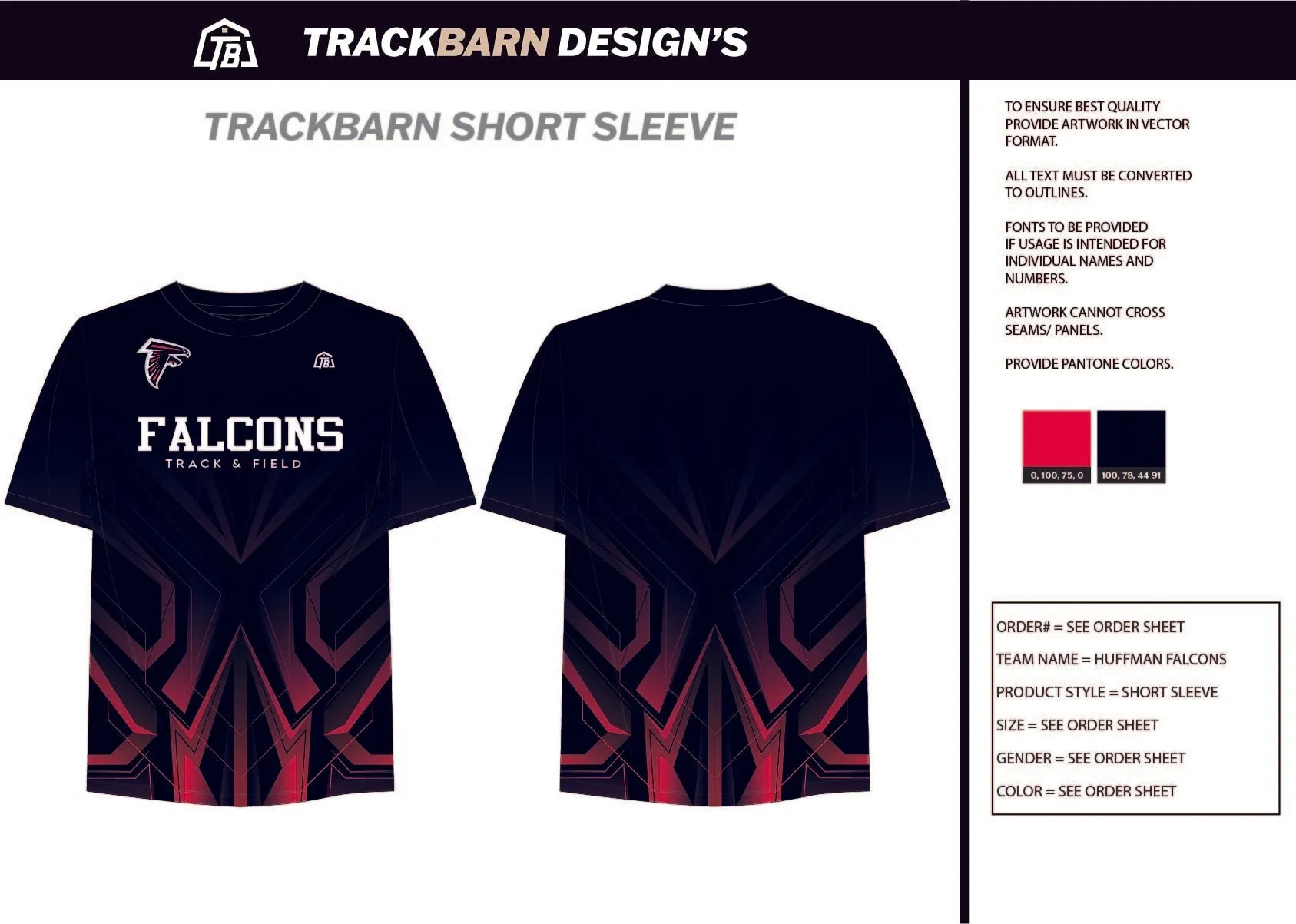 Huffman-Falcons- Youth Tech Tee