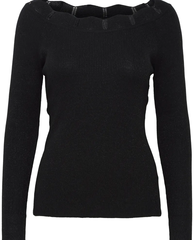 Ichi Mopaz Black Lurex Knit