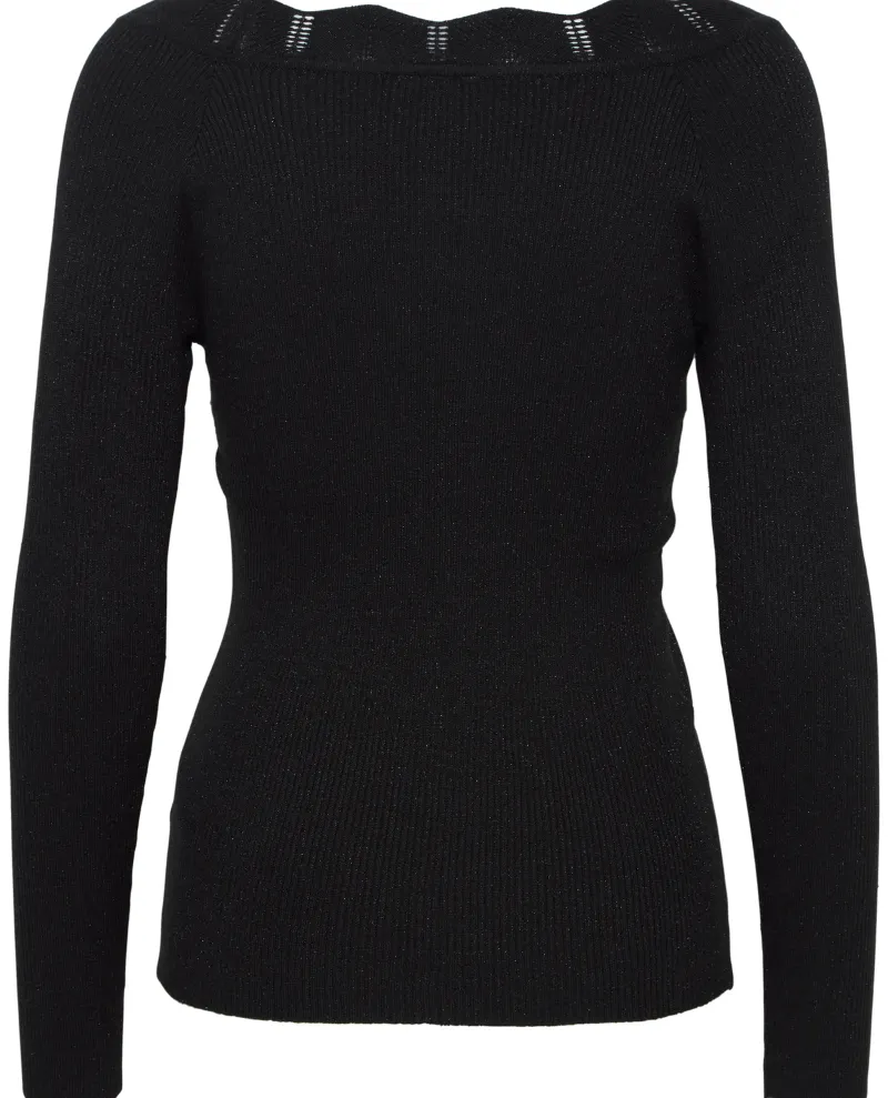 Ichi Mopaz Black Lurex Knit