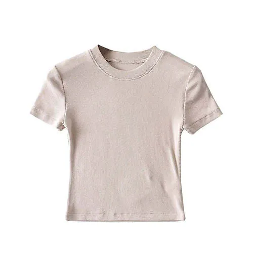 Lea Tee Cropped - Nude