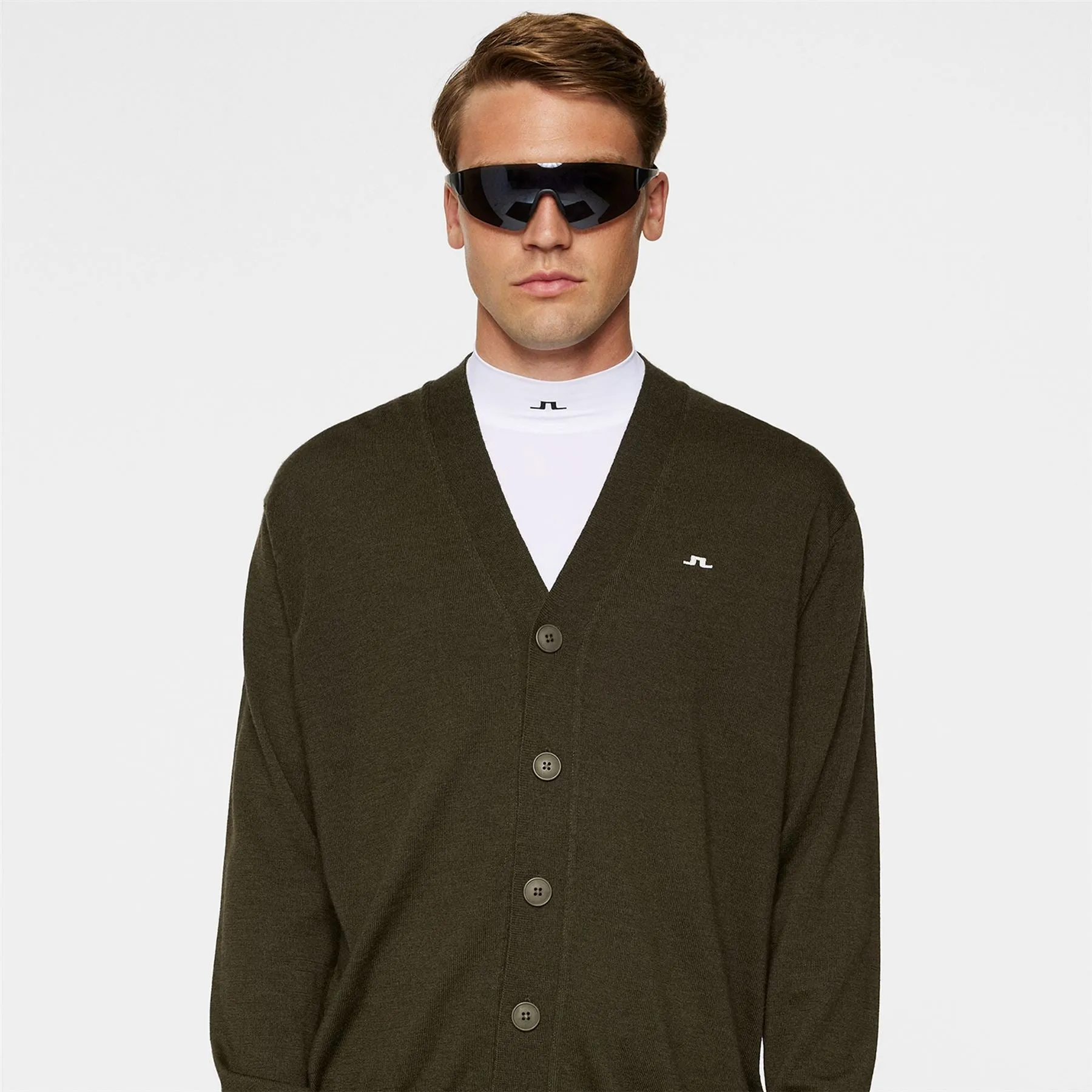 Lucas Knitted Cardigan Forest Green - AW24