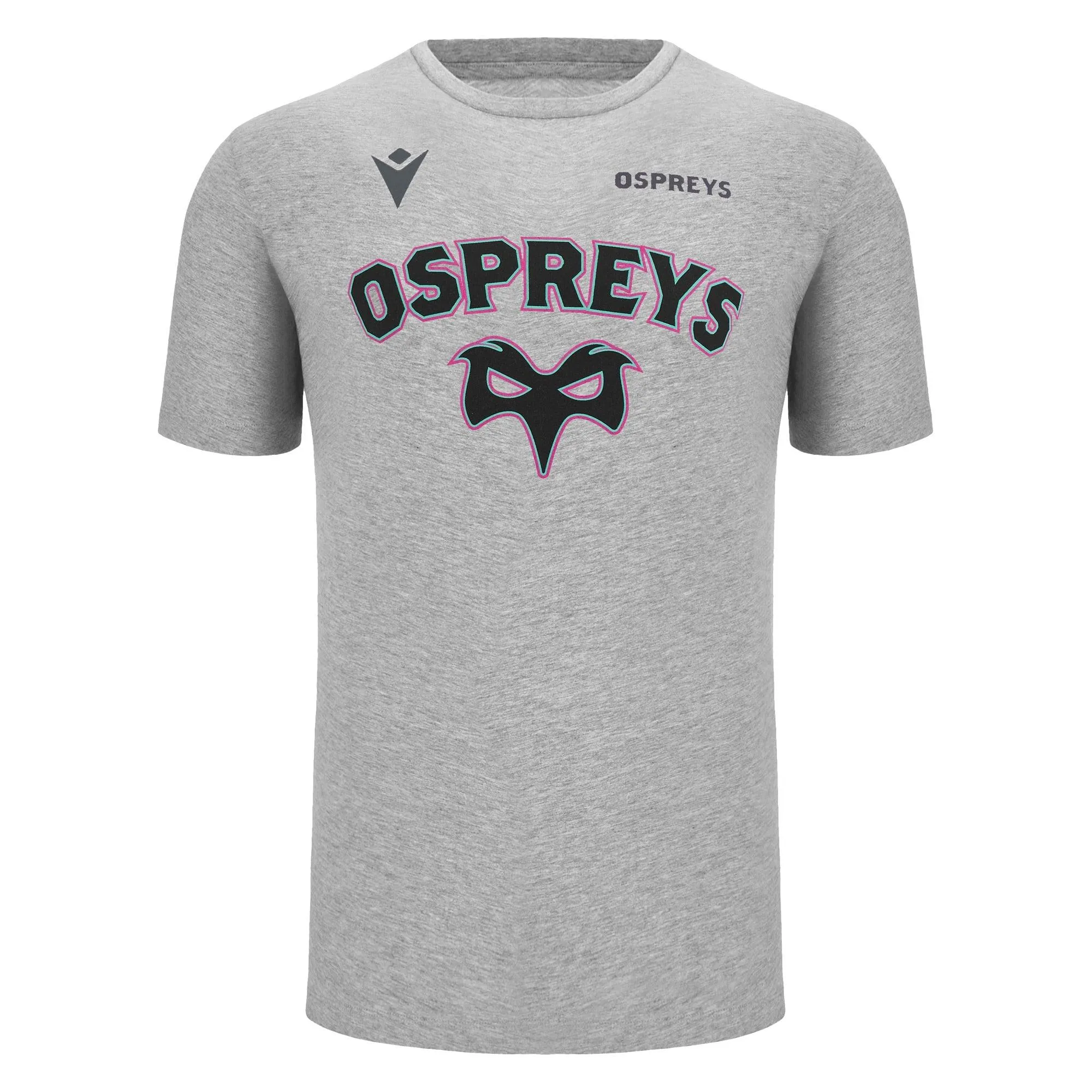 Macron Ospreys Rugby Mens Leisure Cotton T Shirt