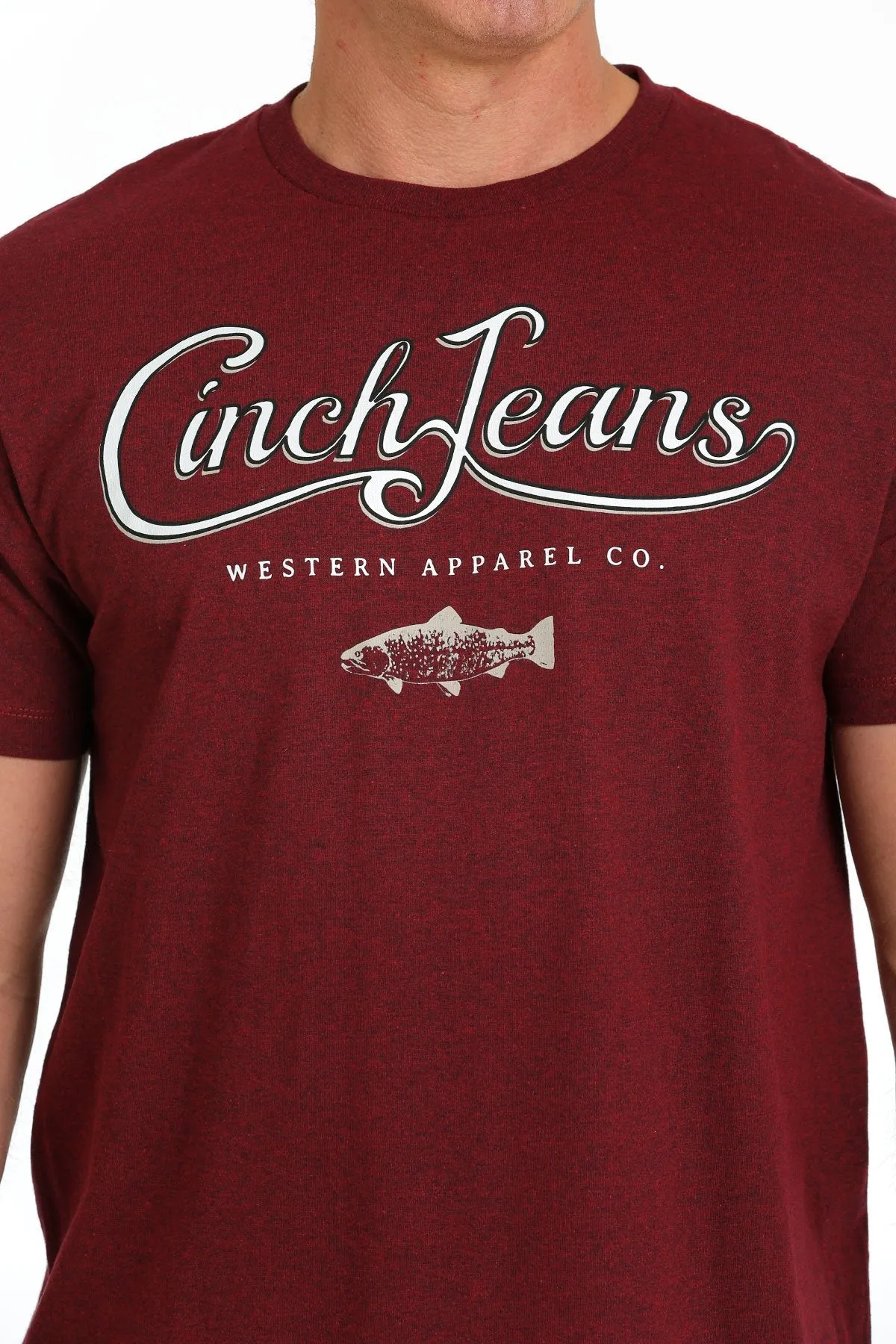 MEN'S CINCH BURGUNDY T-SHIRT