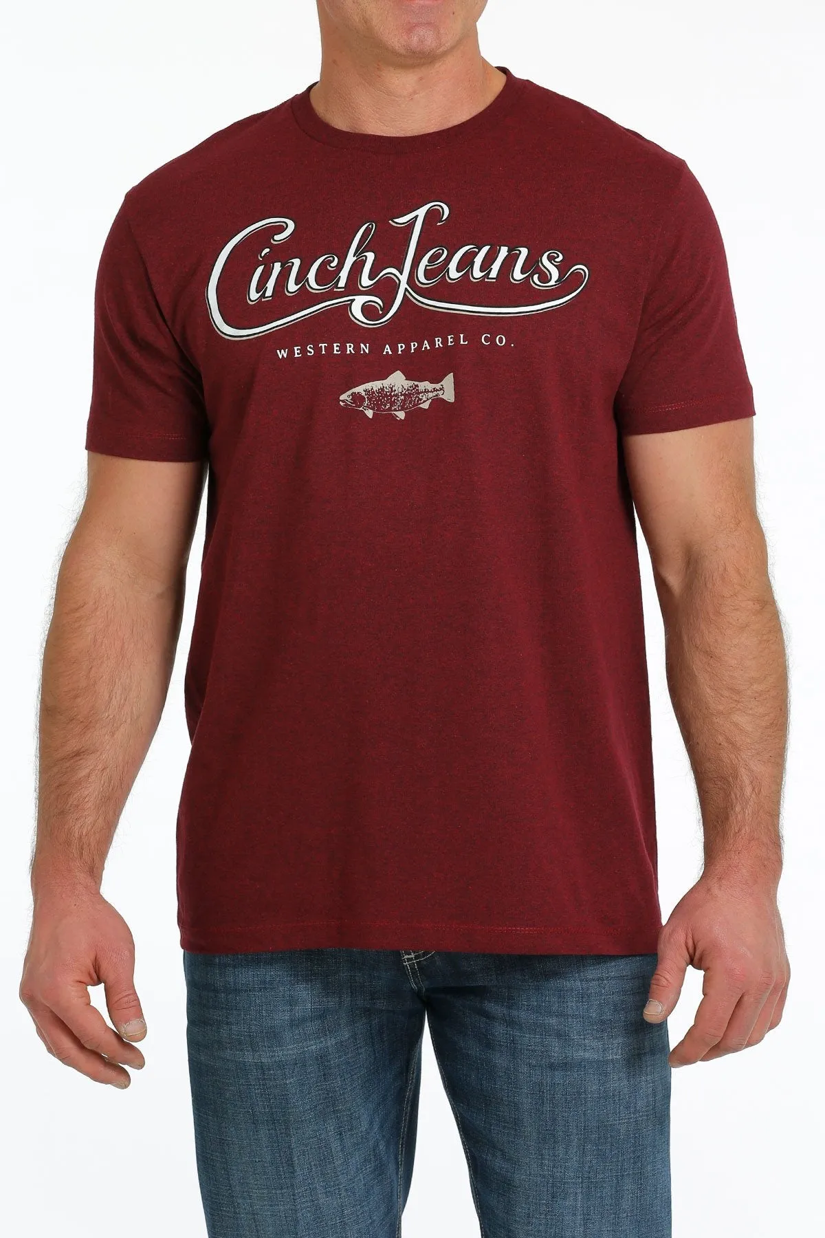 MEN'S CINCH BURGUNDY T-SHIRT