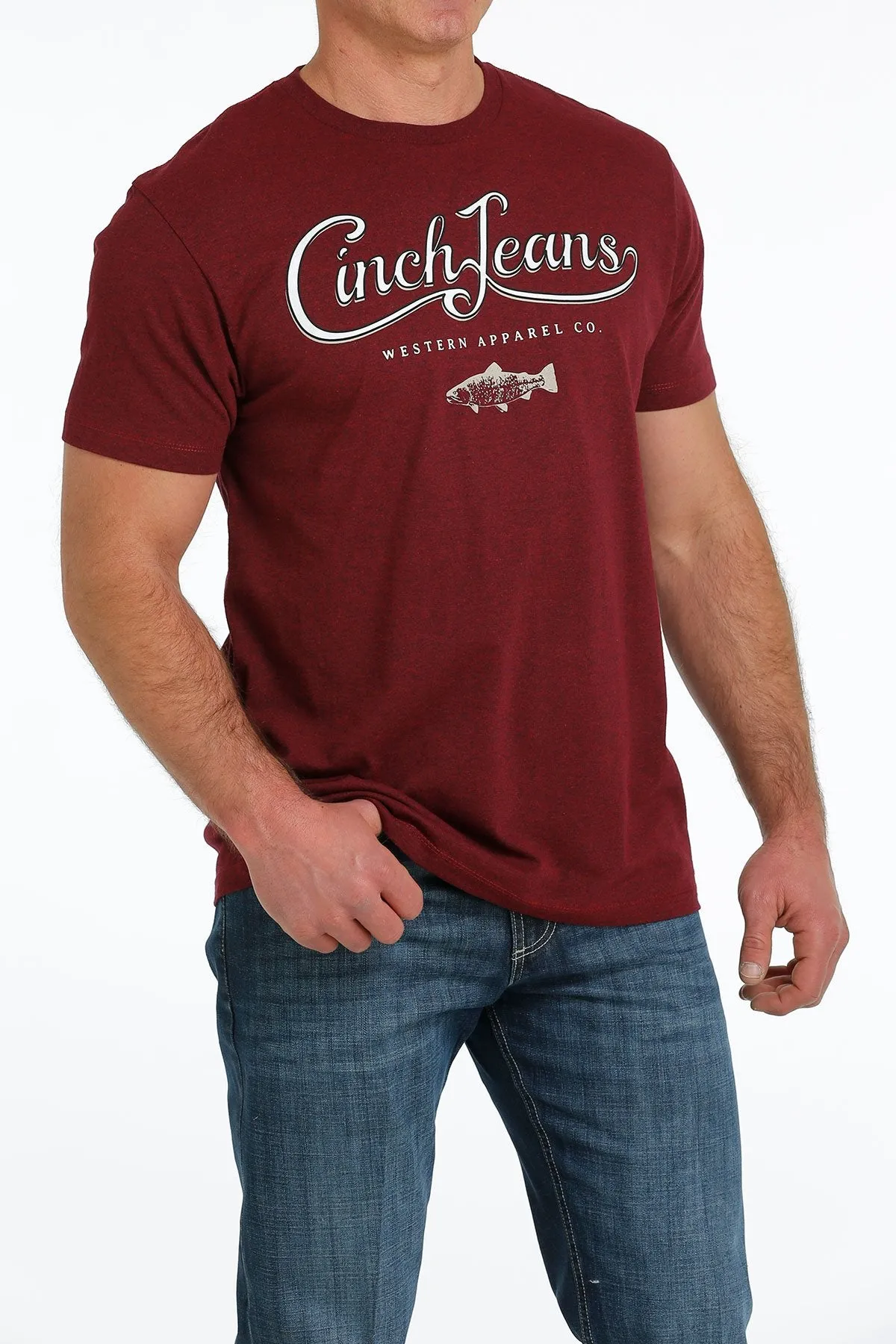 MEN'S CINCH BURGUNDY T-SHIRT