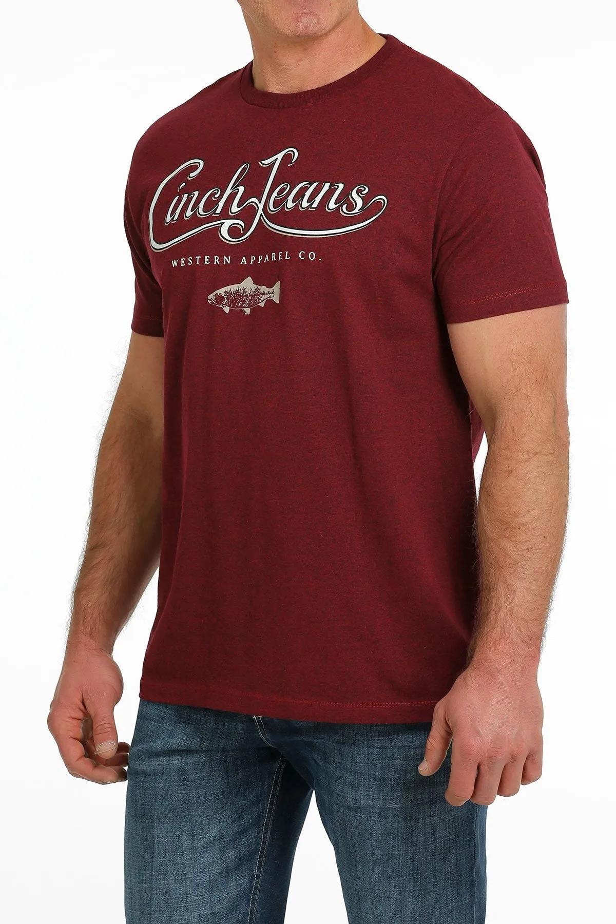 MEN'S CINCH BURGUNDY T-SHIRT