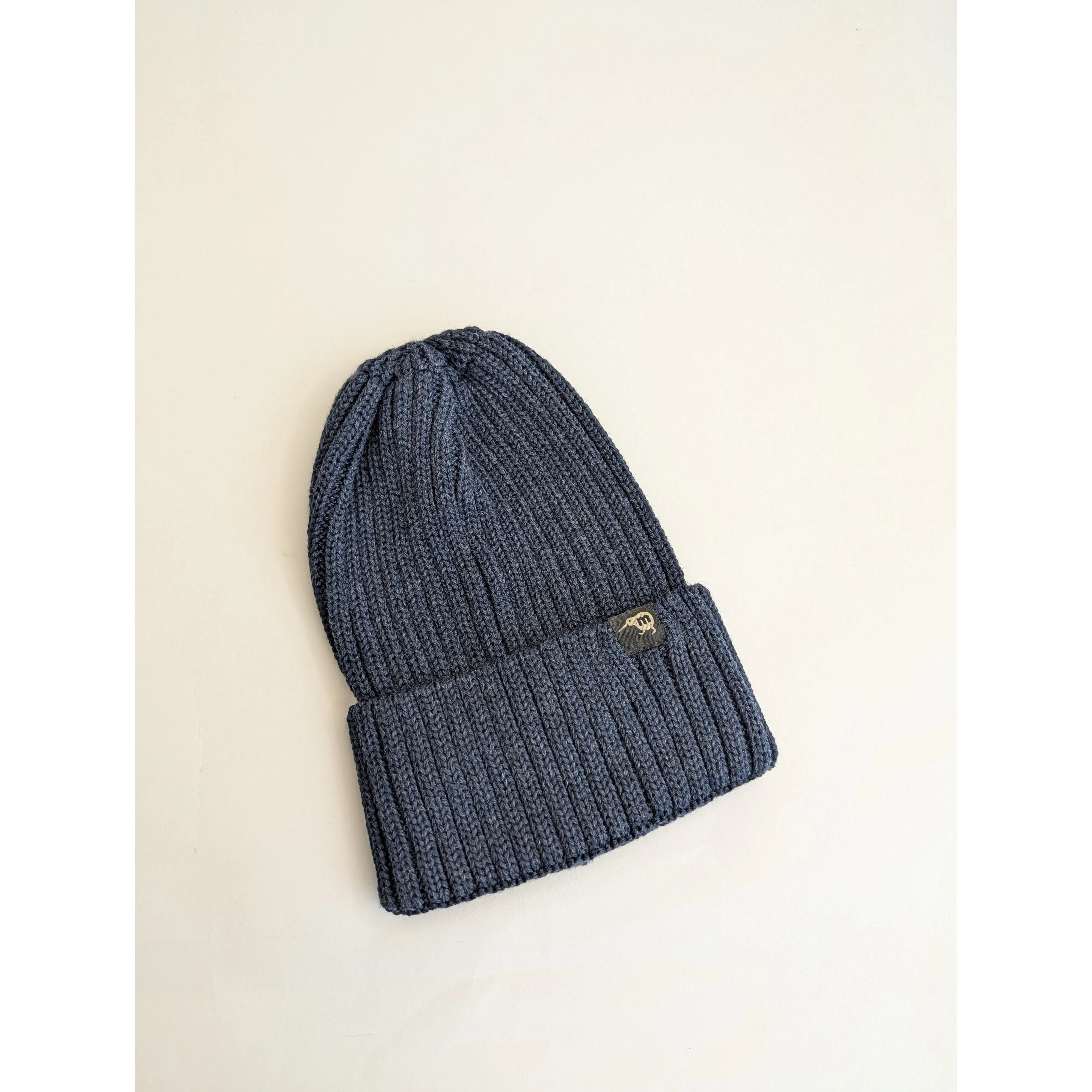 Merino Wool Beanie - Navy