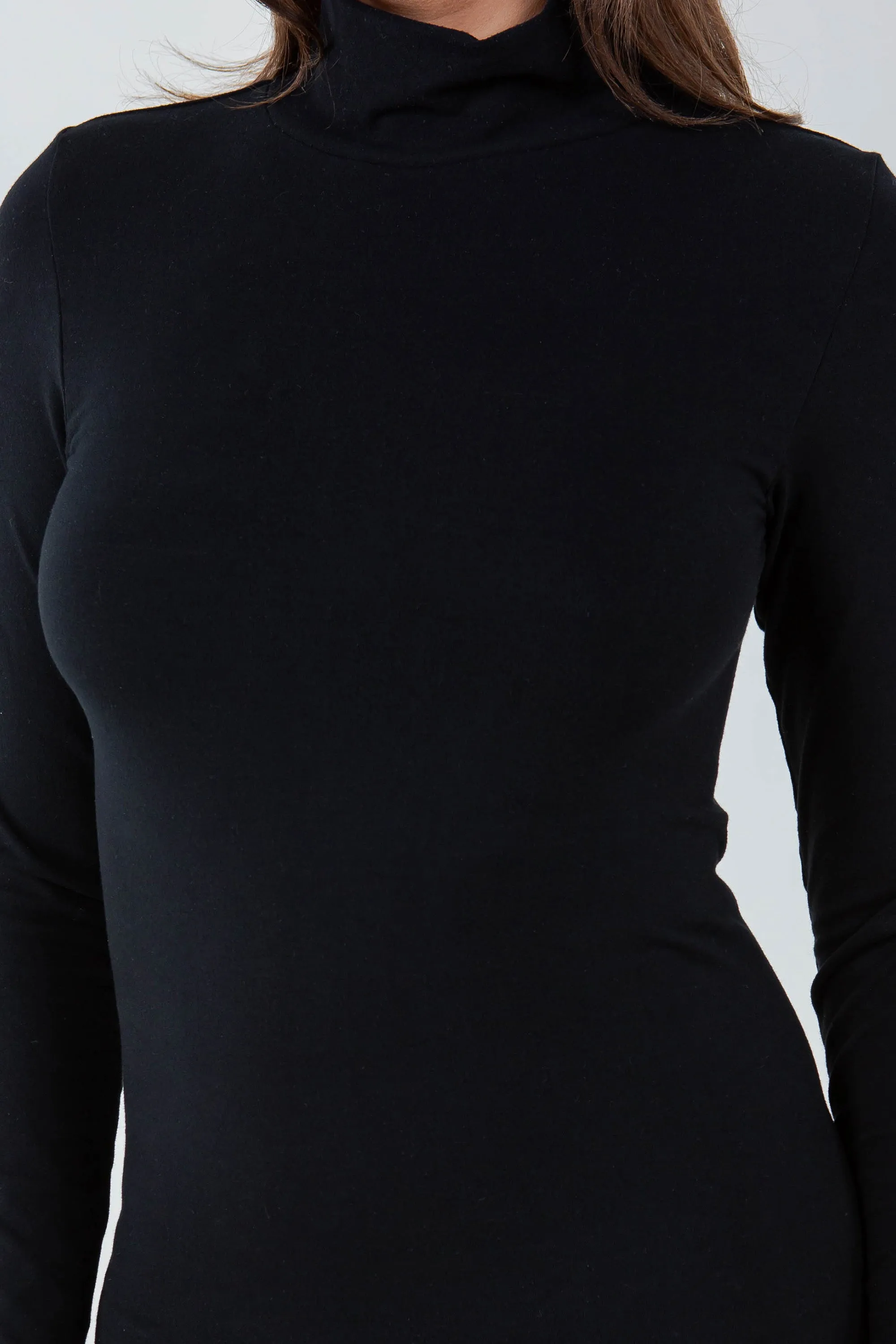 Mock Neck Long Sleeve Seamless Top