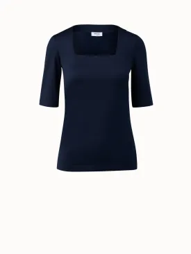 Modal Stretch Top with Square Neck