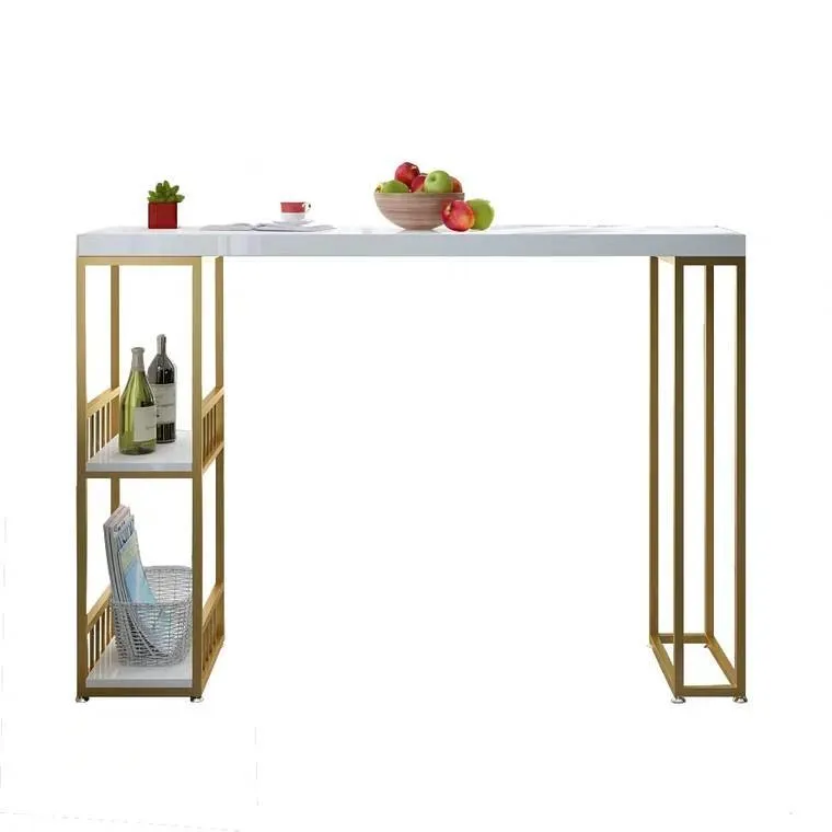 Modern Industrial Solid Wood Bar Table With Three Stool