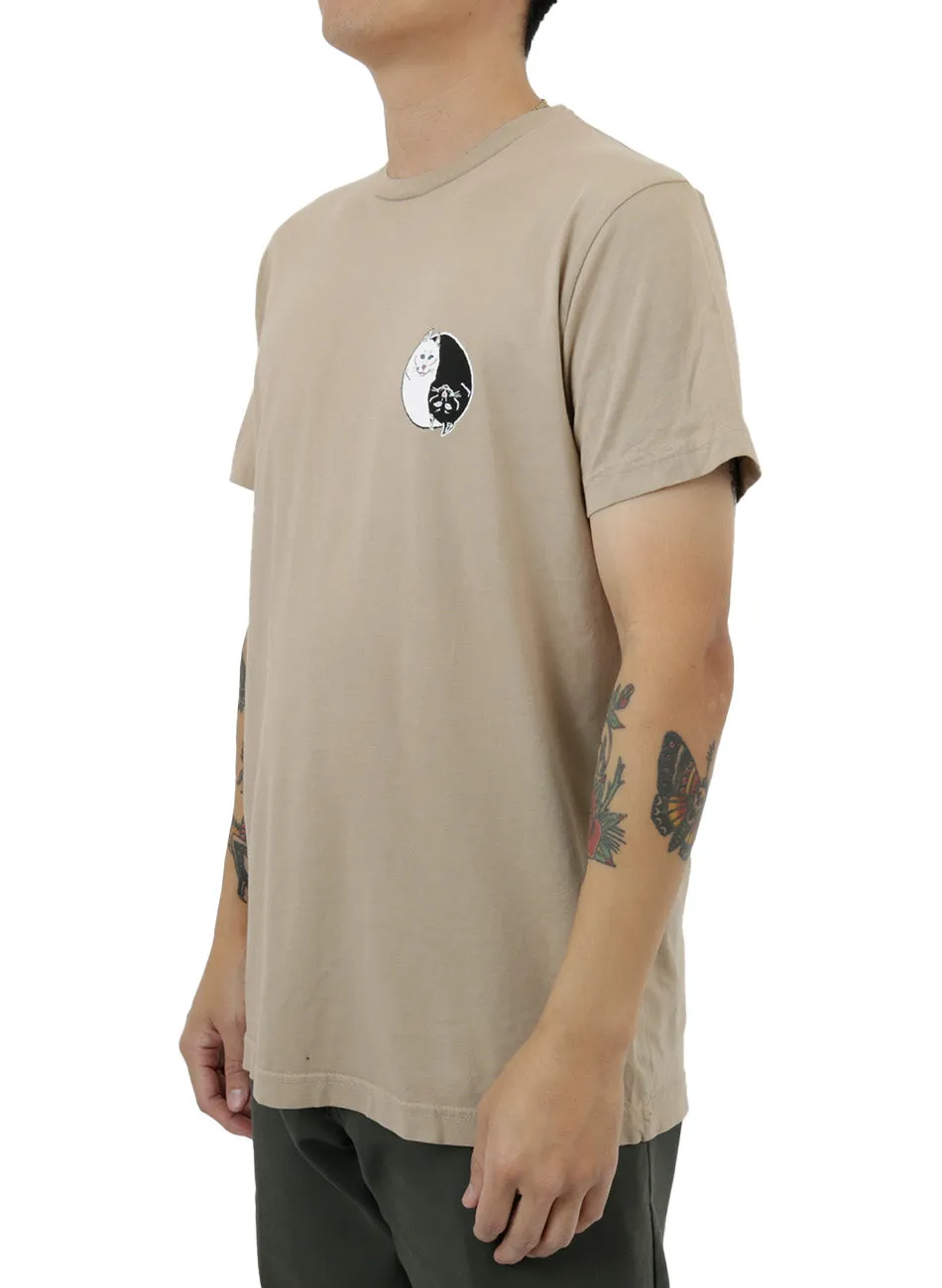 Nermal Yin-Yang Graphic Tee - Almond