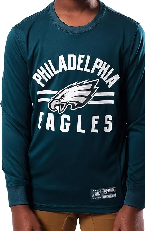 NFL Official Youth Super Soft Supreme Long Sleeve T-Shirt|Philadelphia Eagles