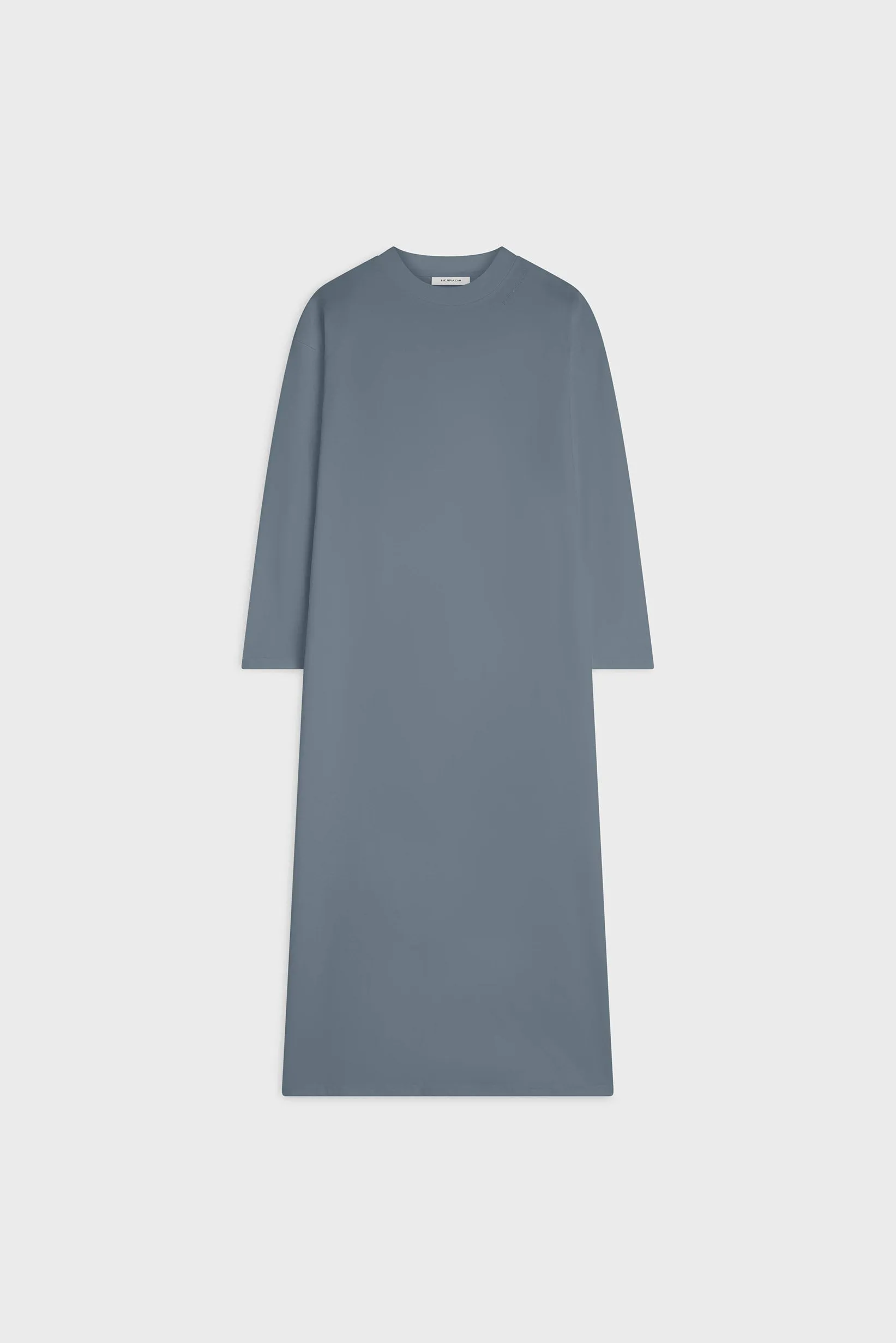 Oversized Cotton Tee Dress | Dusty Indigo