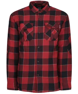 Red - Shelford insulated check shirt