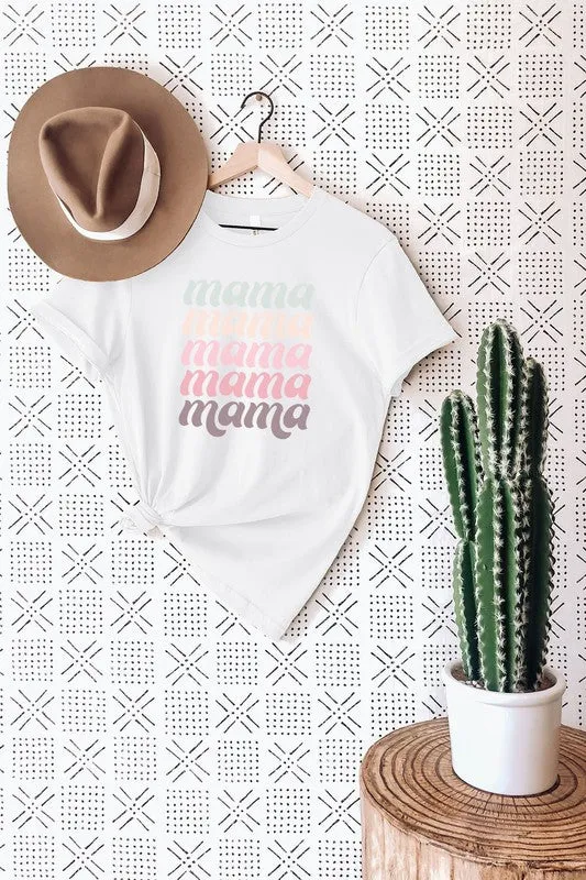 Retro Stacked Mama Graphic Tee