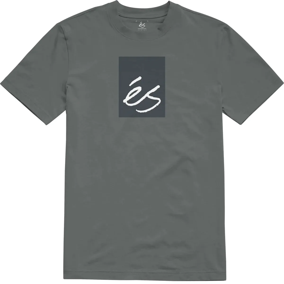 éS Main Block SS Tee - Charcoal