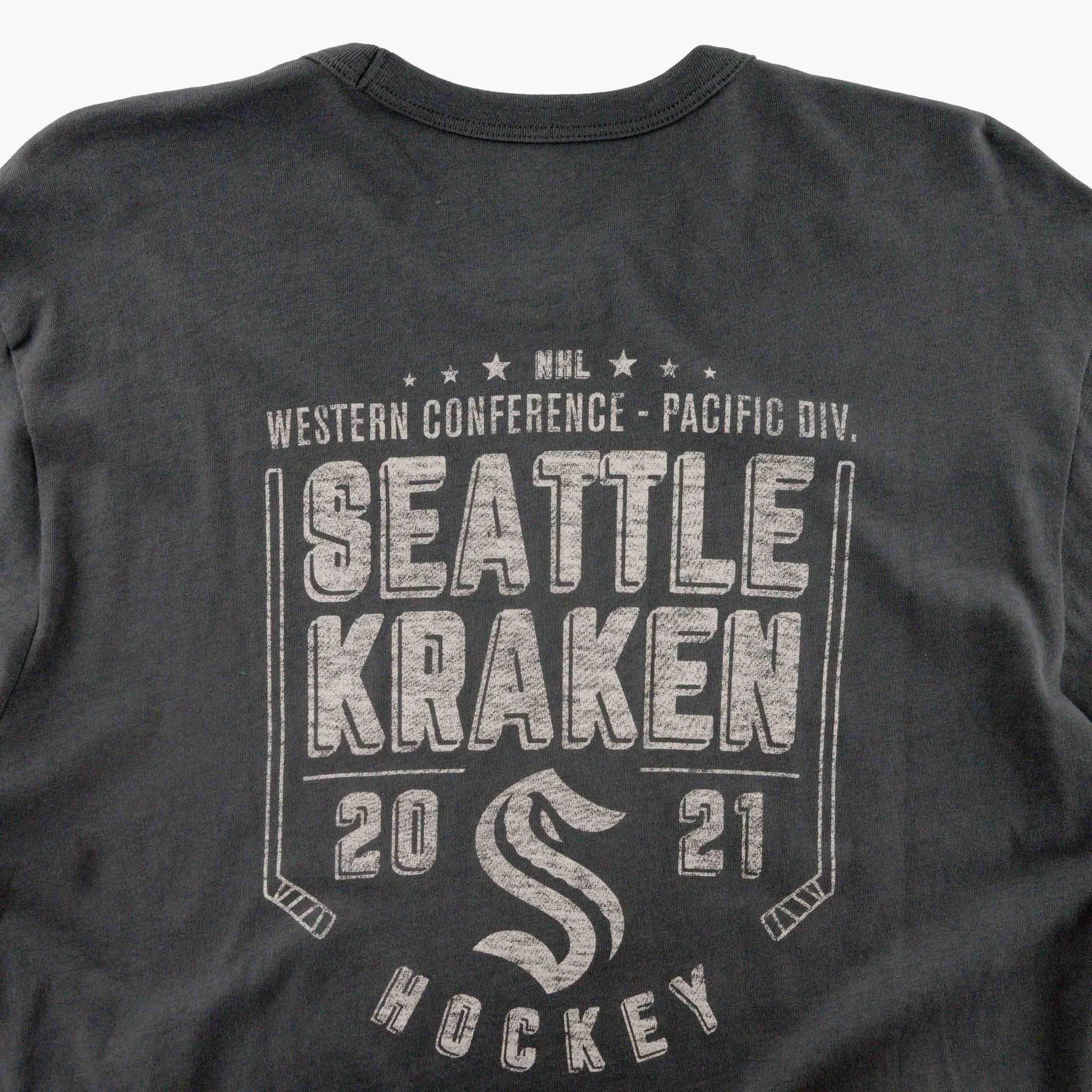 Seattle Kraken Submarine Back Hand Long Sleeve T-Shirt