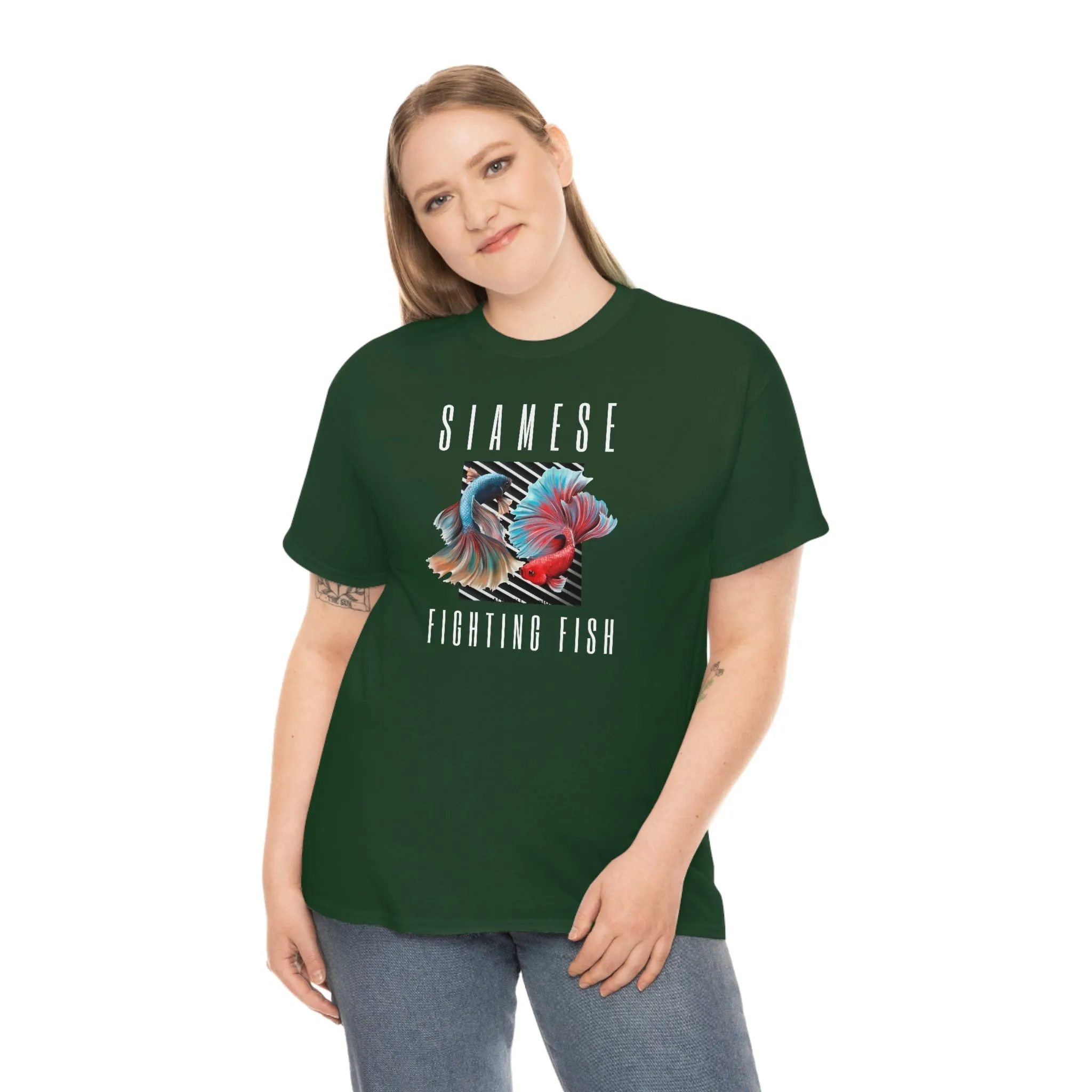 Siamese Fighting Fish IV Heavy Cotton T-Shirt