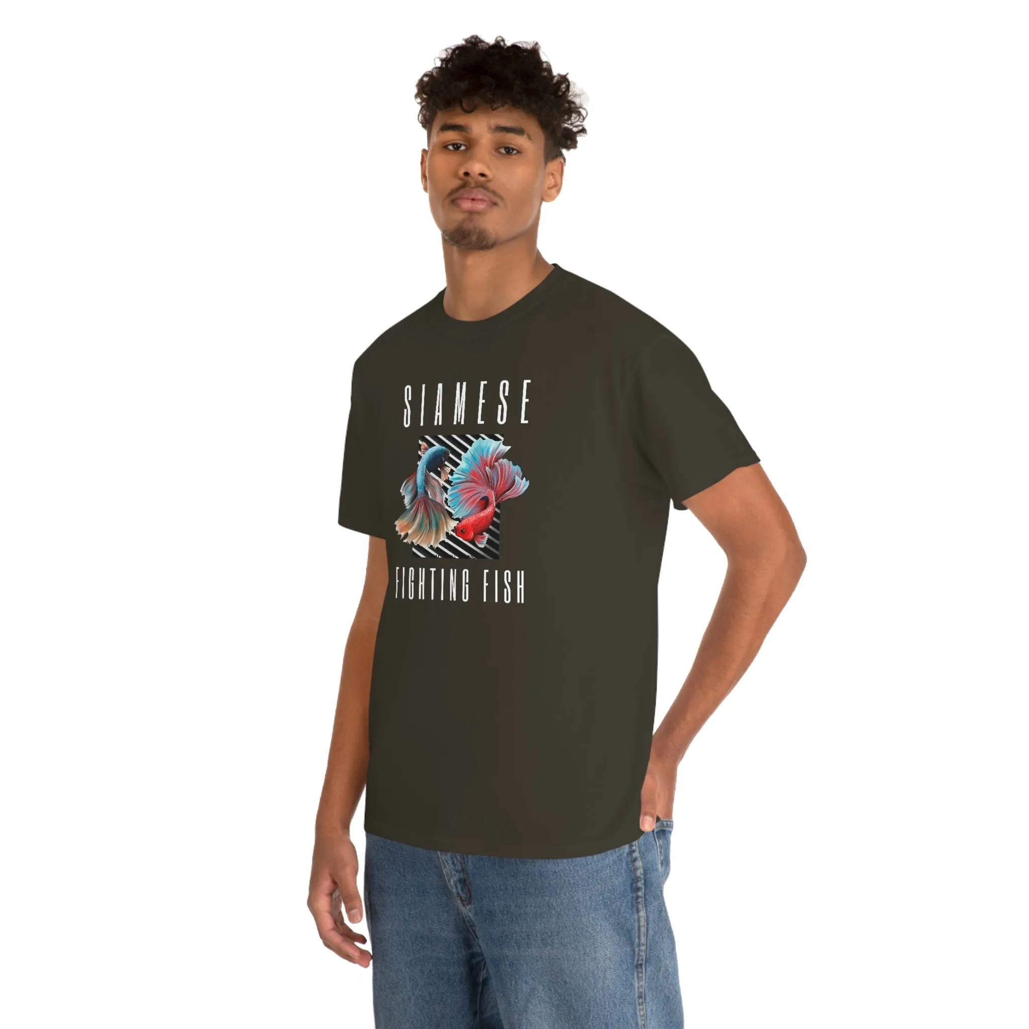 Siamese Fighting Fish IV Heavy Cotton T-Shirt