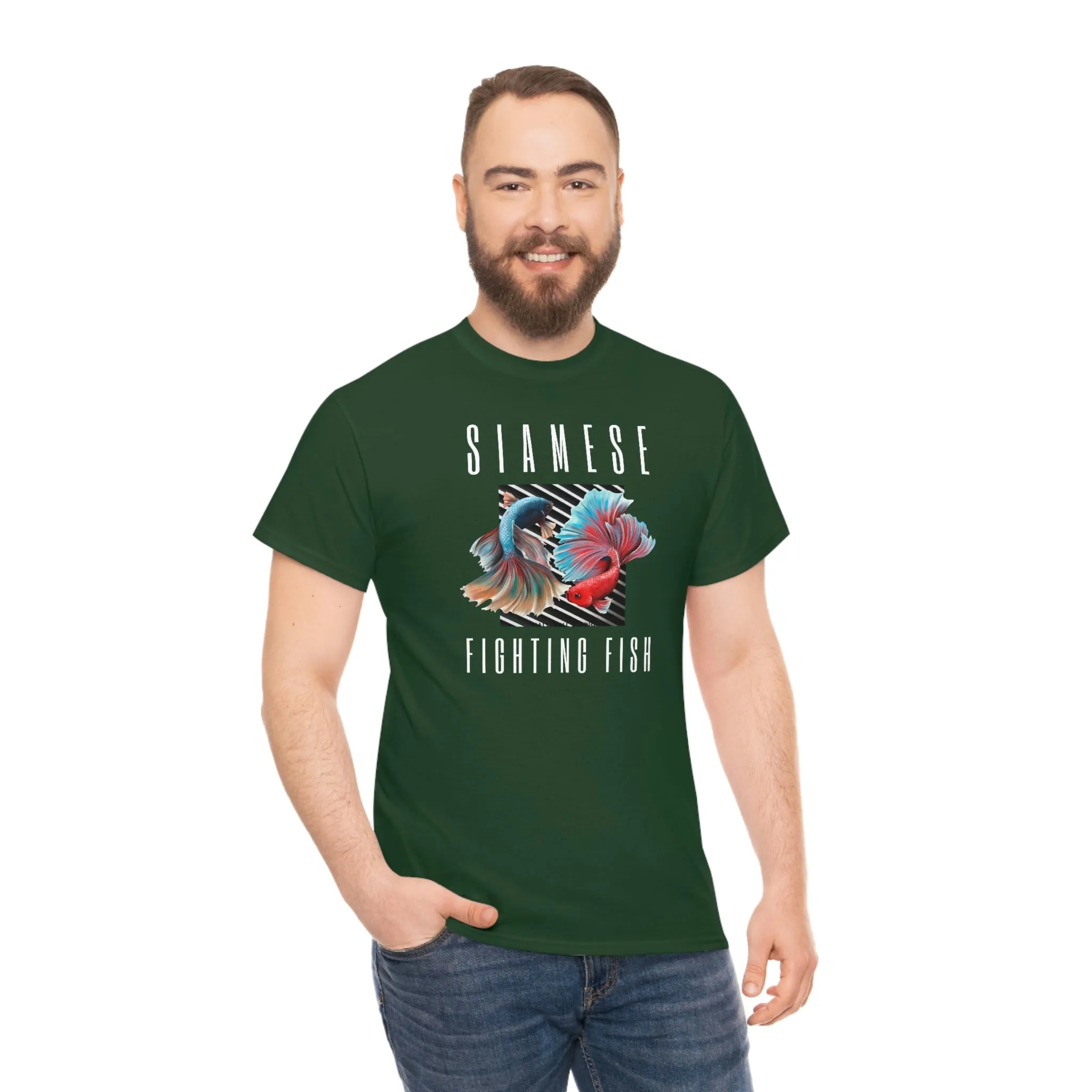 Siamese Fighting Fish IV Heavy Cotton T-Shirt