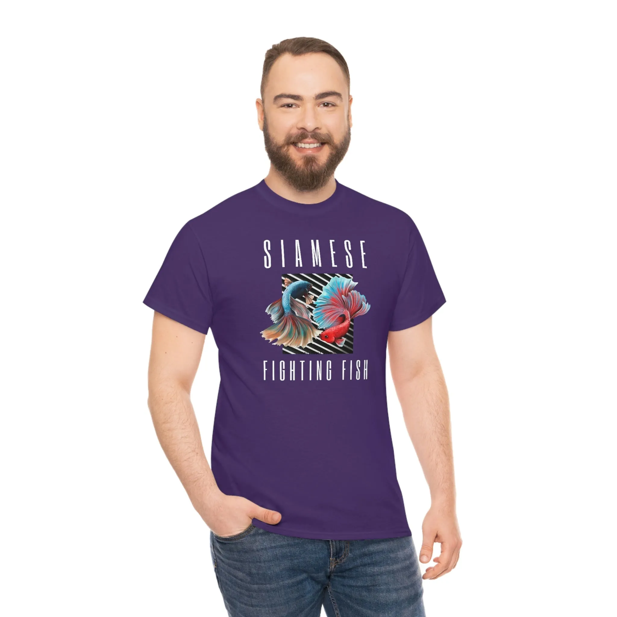 Siamese Fighting Fish IV Heavy Cotton T-Shirt