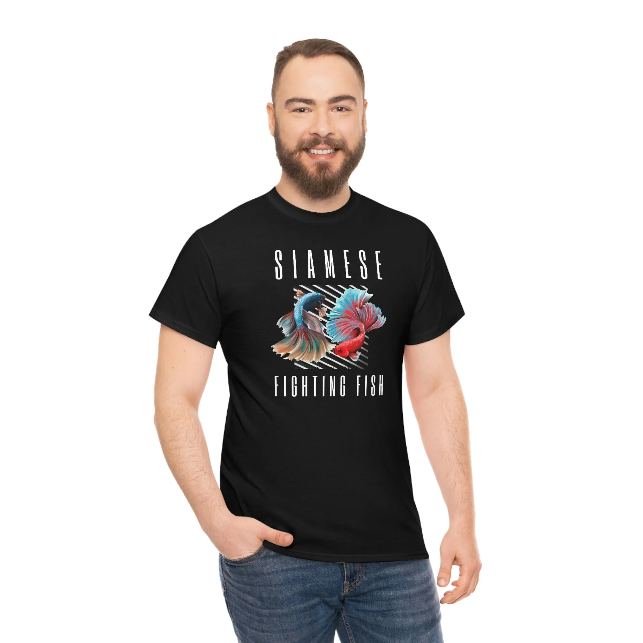 Siamese Fighting Fish IV Heavy Cotton T-Shirt