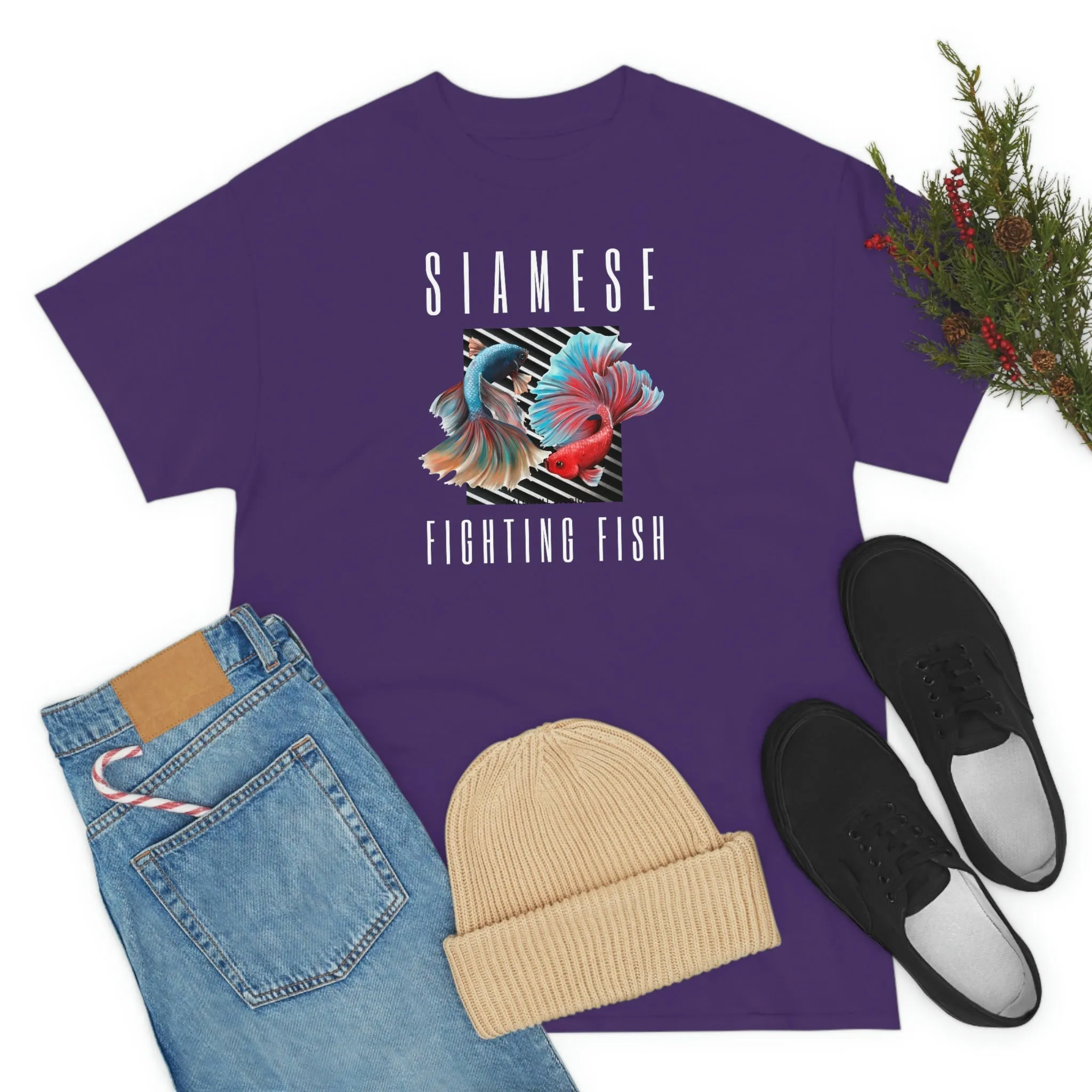 Siamese Fighting Fish IV Heavy Cotton T-Shirt