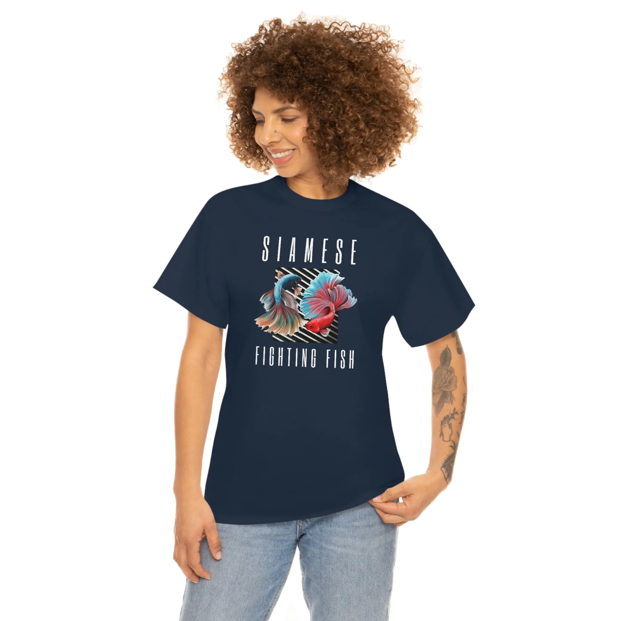 Siamese Fighting Fish IV Heavy Cotton T-Shirt