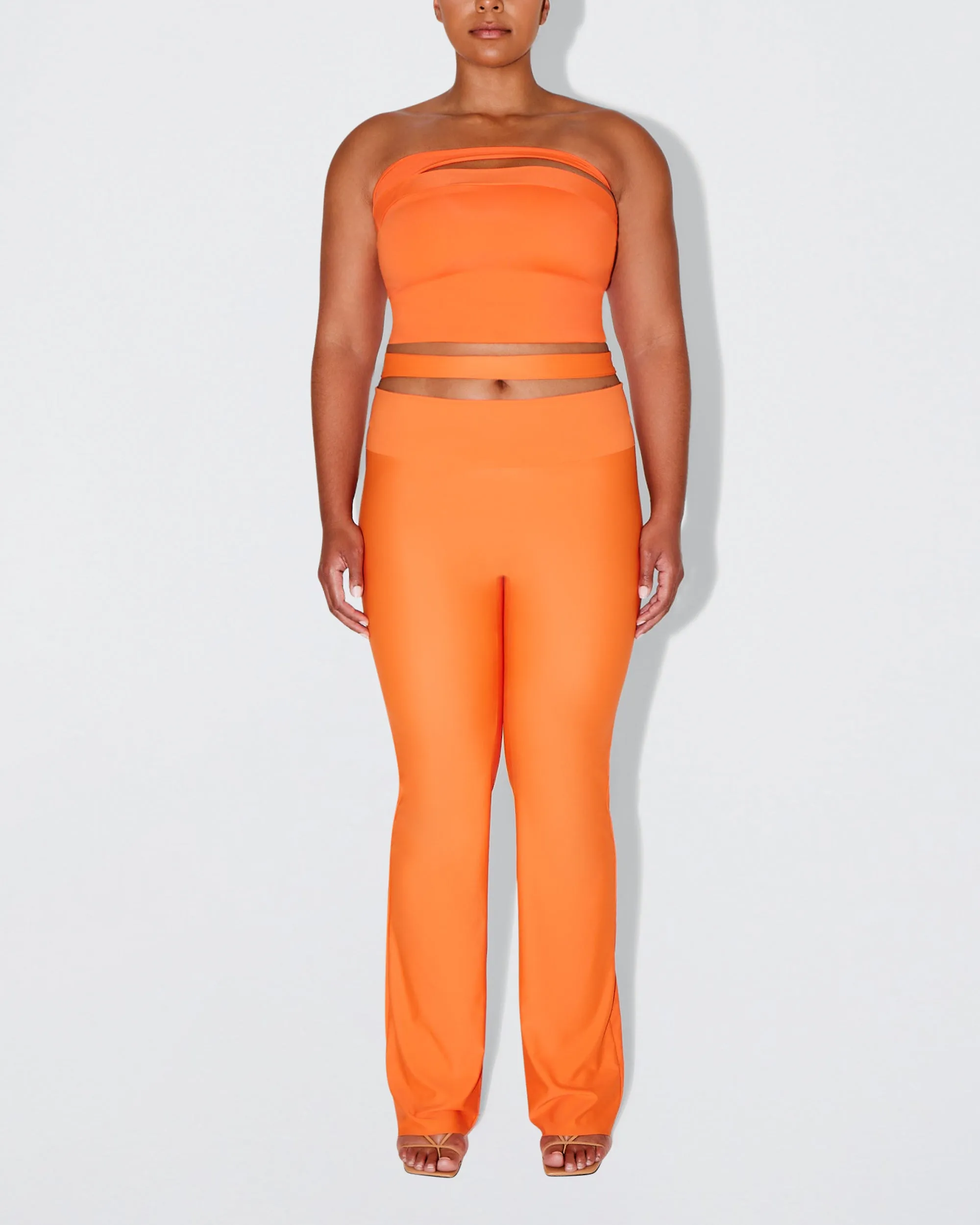 Sleek Stretch Tube Top | Papaya