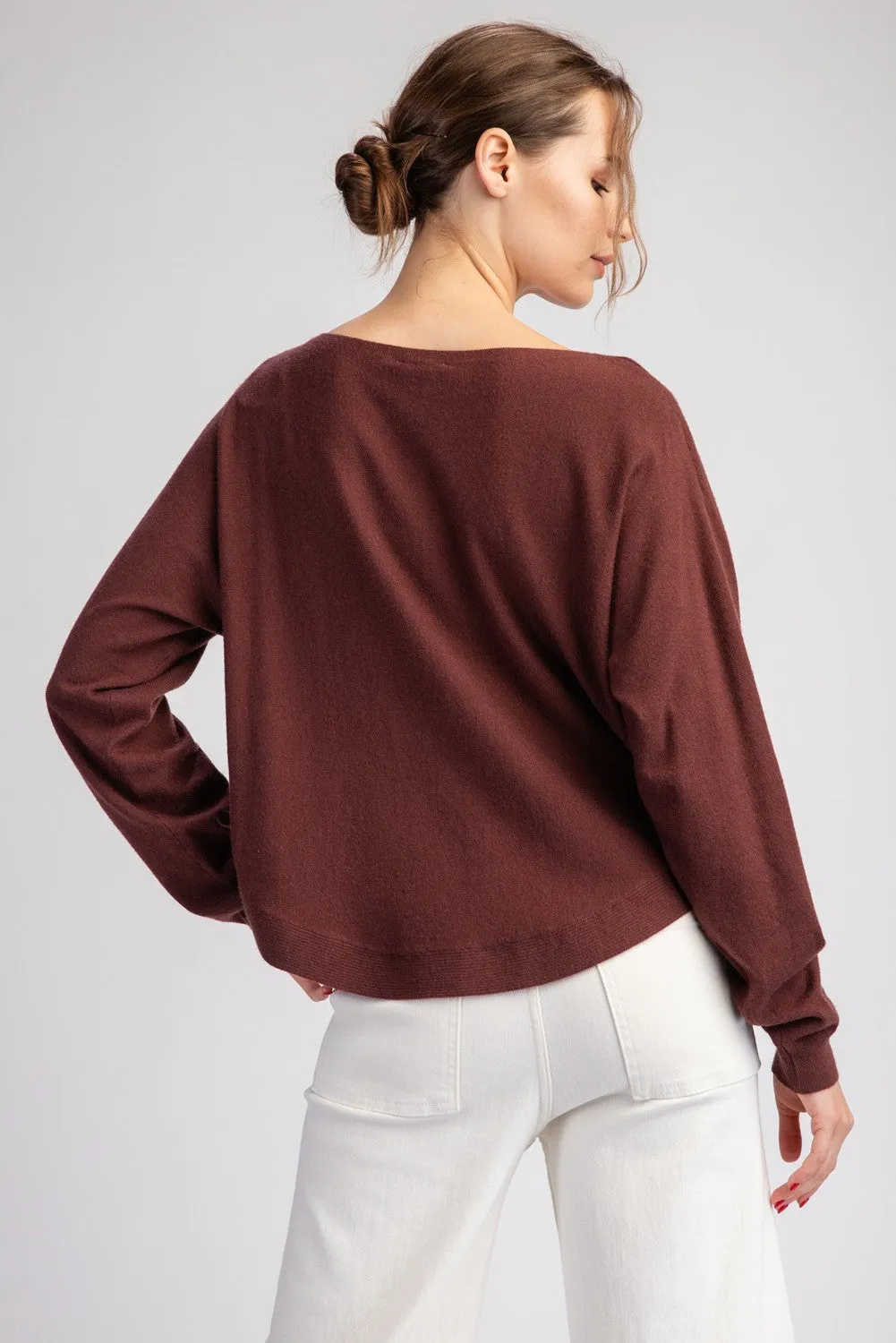 Solid Long Sleeve Sweater Top