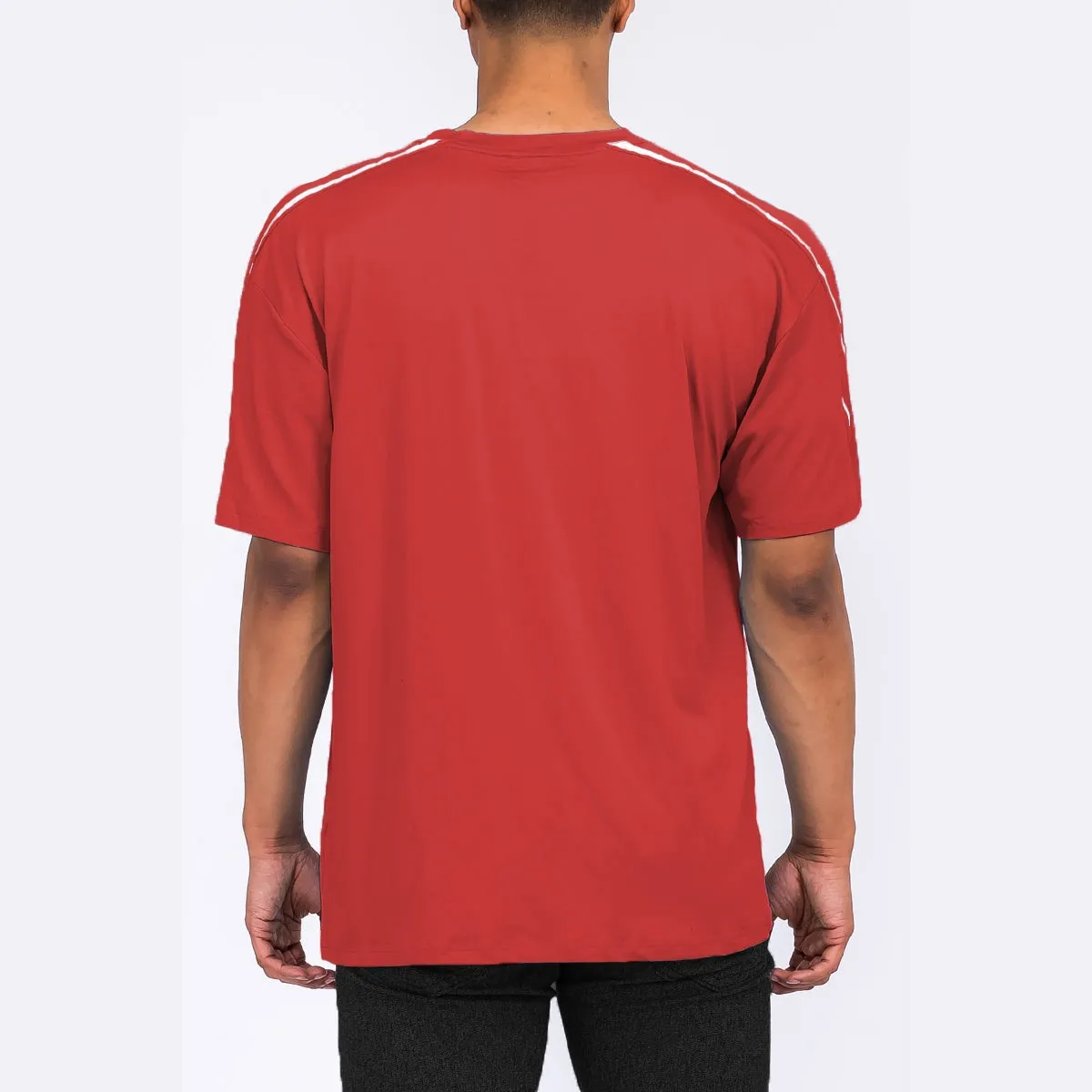 Solid Red Jordan Tape Tee