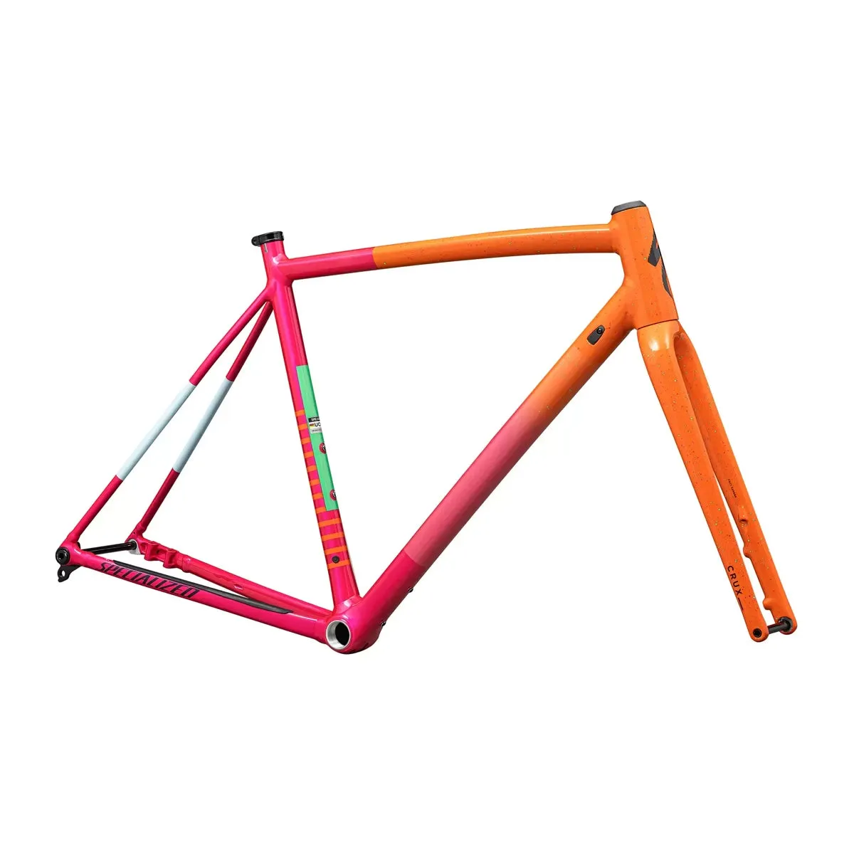 SPECIALIZED CRUX DSW 2025 Gravel Frameset - Gloss Amber Glow / Vivid Pink / Metallic Midnight Shadow / Speckle