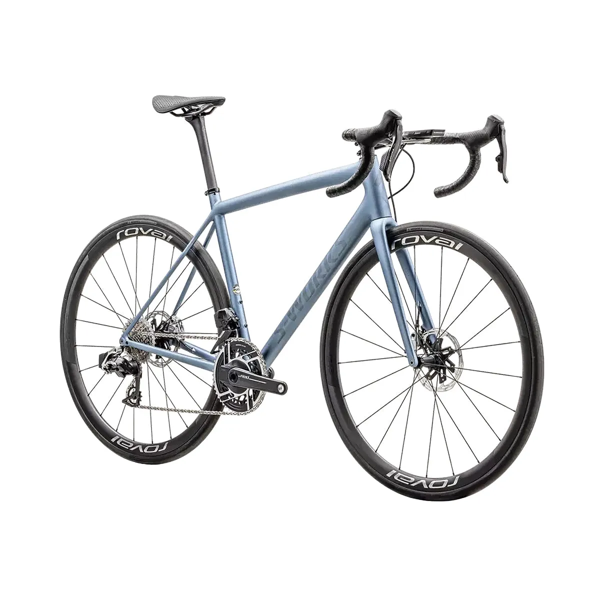 SPECIALIZED SWORKS Aethos 2025 Road Bike includes Hammerhead Karoo - LTD Satin Glacial Metallic / 25% Choas Pearl