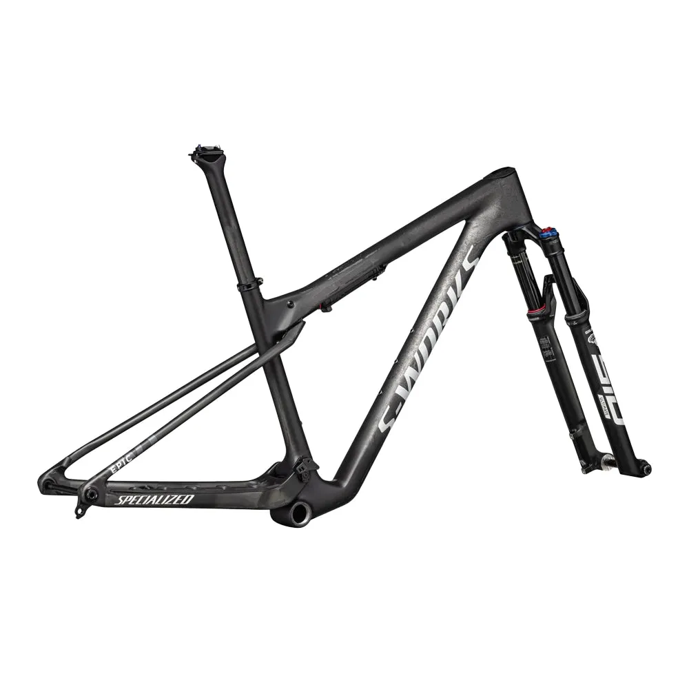 SPECIALIZED Sworks Epic World Cup  Mountain Bike Frameset - Satin Smoke Granite / Metallic White Silver